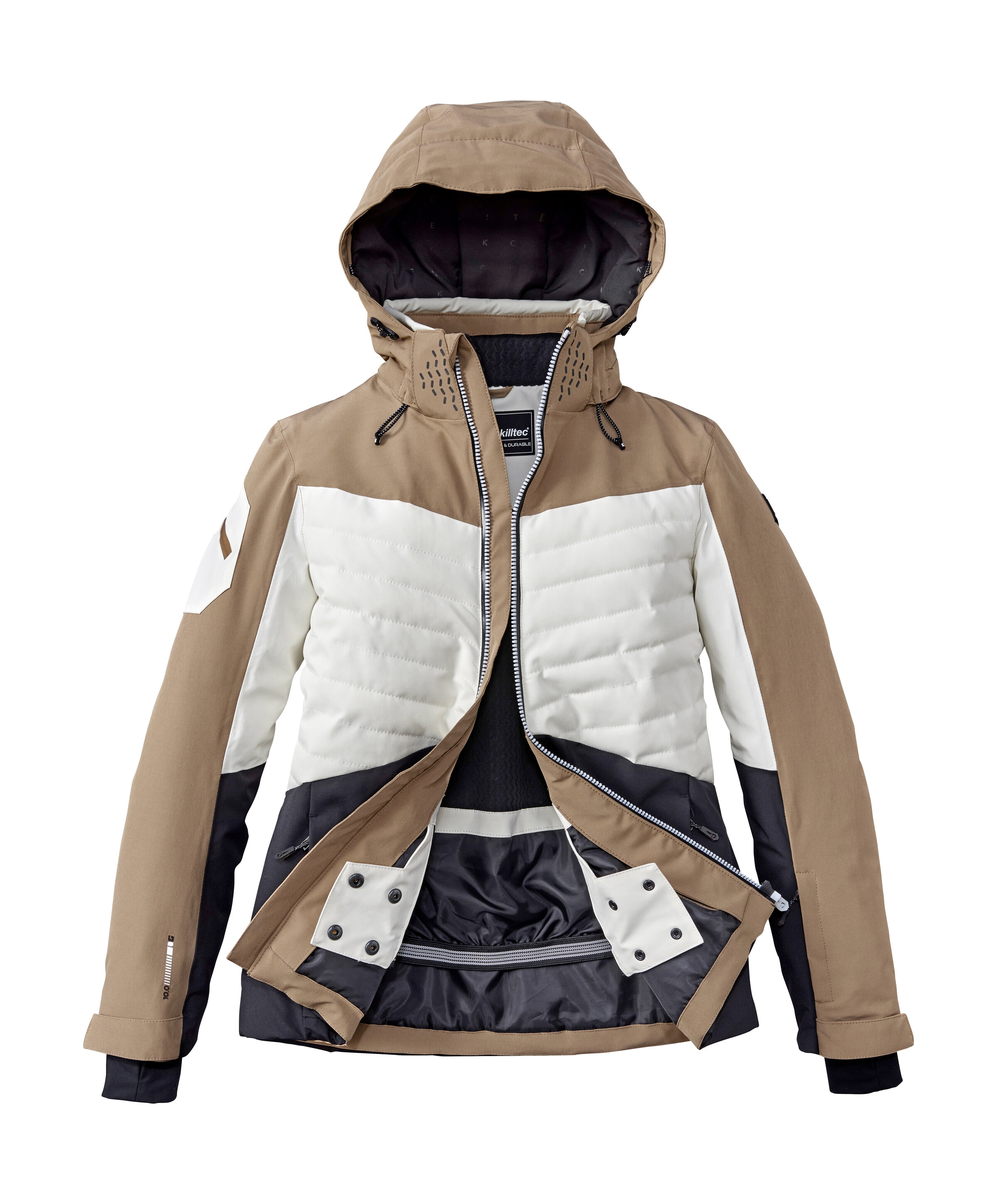 Killtec Skijacke »KSW 30 WMN SKI JCKT«, Damen Skijacke: wasserdicht, atmungsaktiv, Colourblock-Design