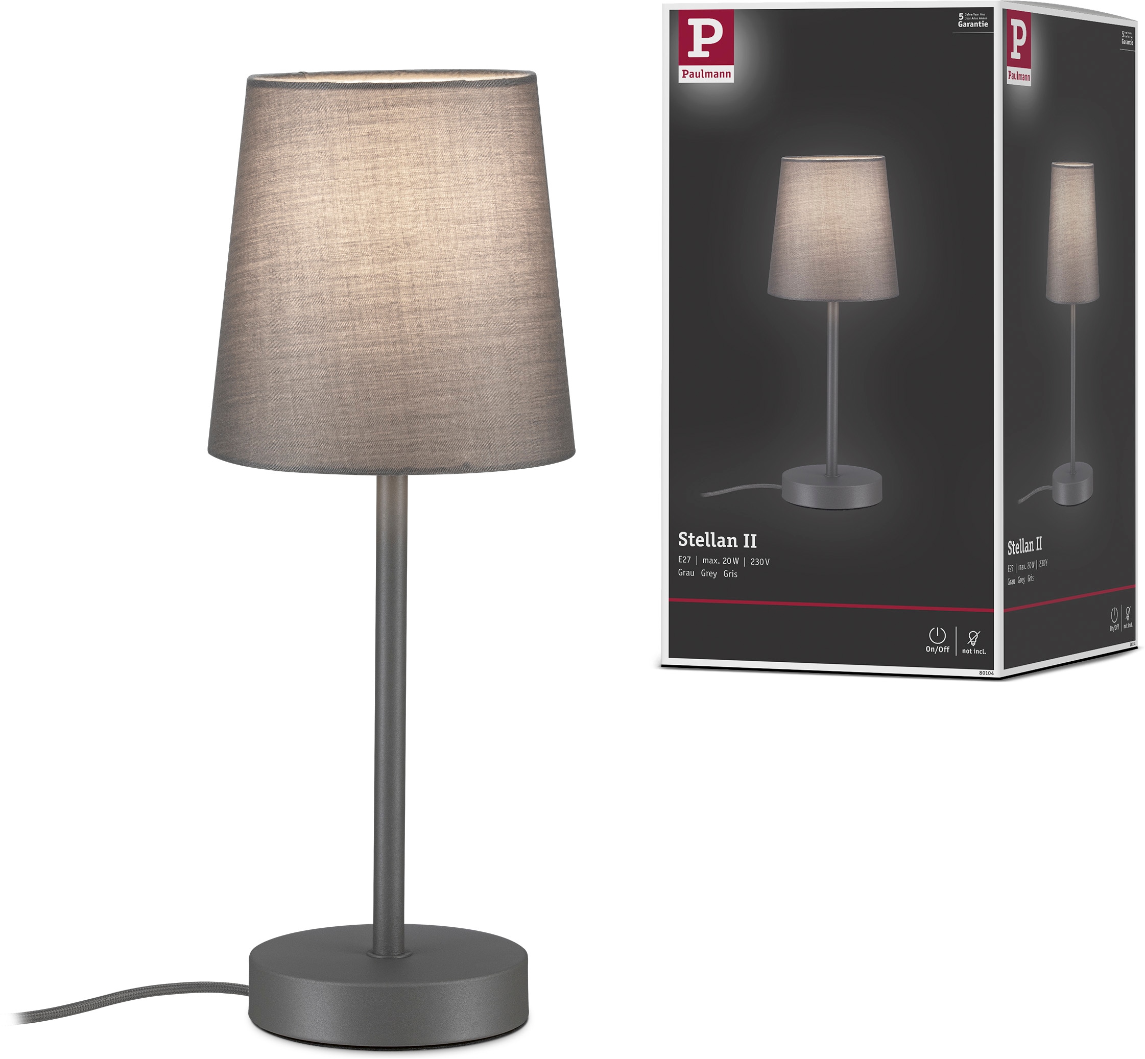Paulmann Tischleuchte »Stellan II max.1x20W E27 230V« E27 1 Stk. Dimmbar