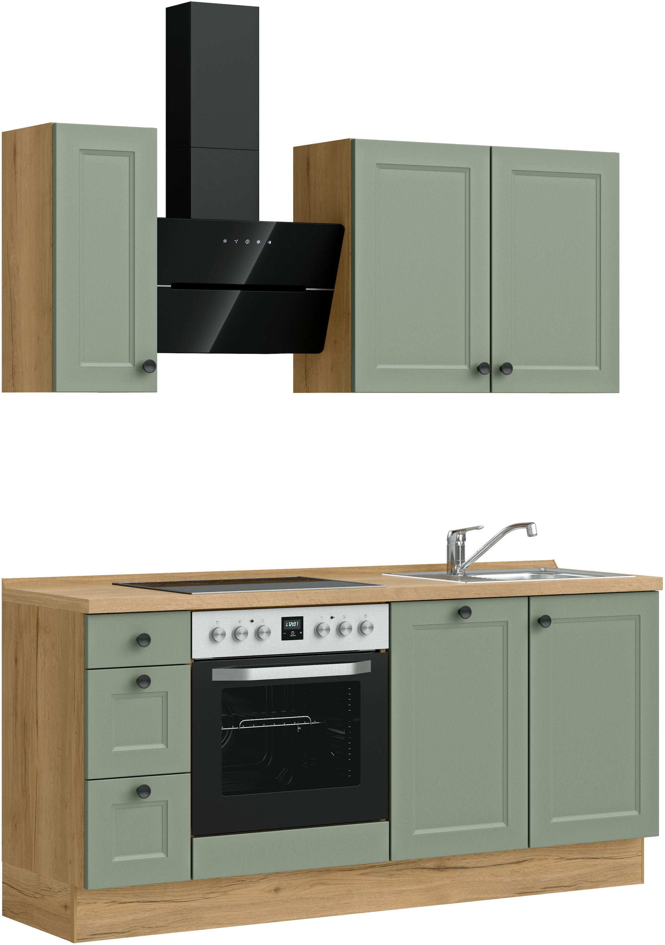 nobilia® Küchenzeile »"Cascada II"«, vormontiert, Ausrichtung wählbar, Breite 180 cm, wahlw. mit E-Geräten