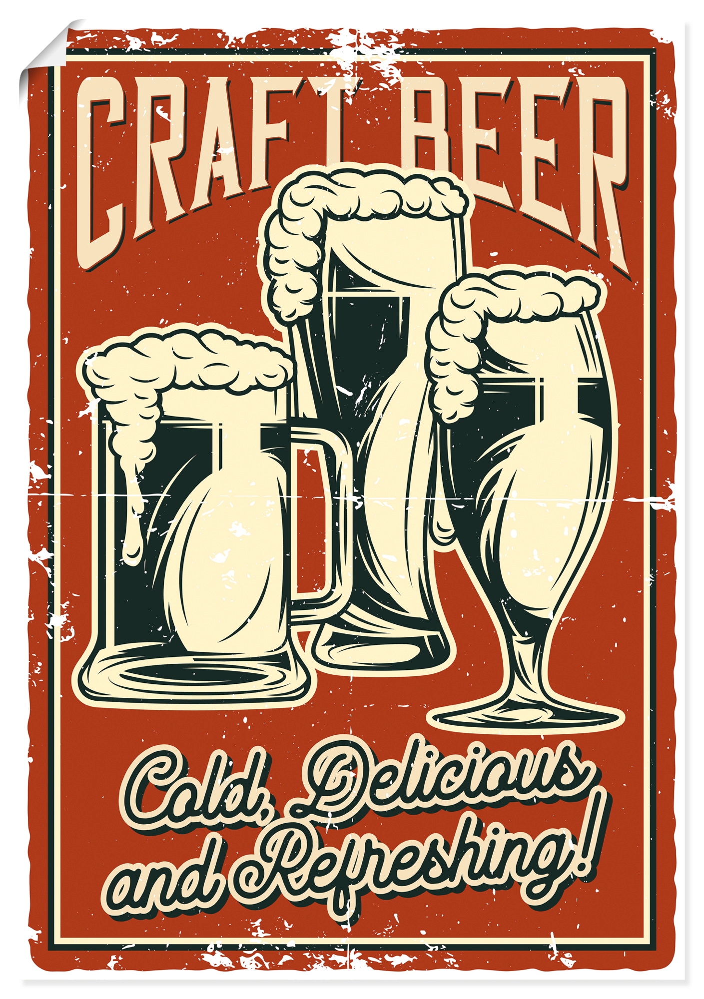 Artland Wandbild "Craft Beer" 1 Stk. tlg. als Alubild, Leinwandbild, Poster, Wandaufkleber in verschied. Größen