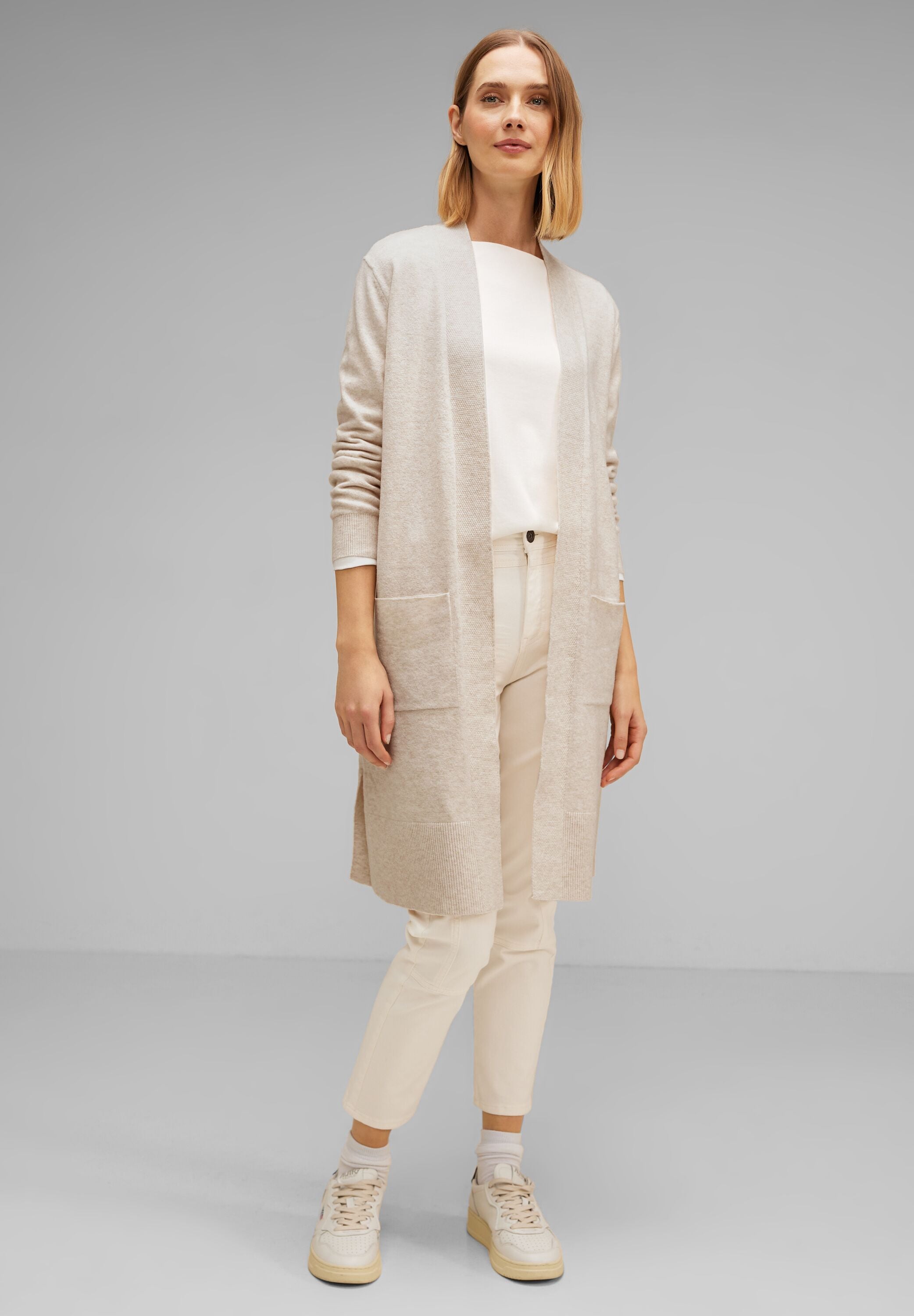 STREET ONE Cardigan »Offener Long Cardigan«, Melange-Optik kaufen | BAUR