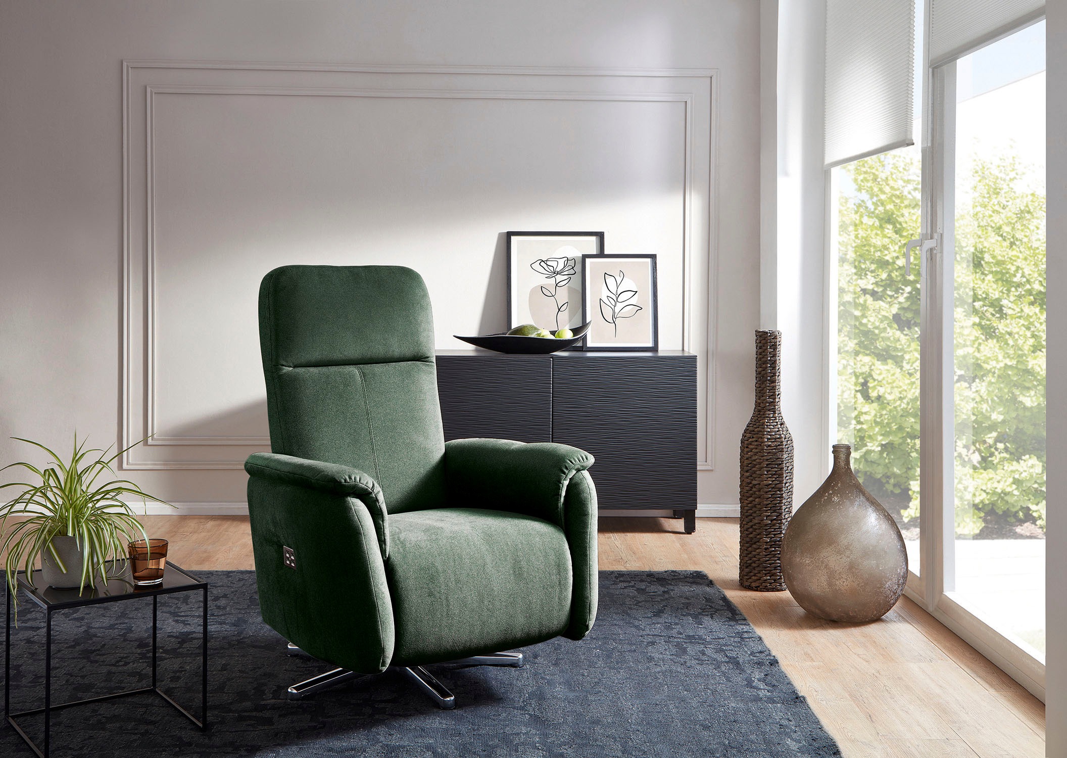 CALIZZA INTERIORS Relaxsessel »Olivin«, inklusiver stufenloser Kopfteilverstellung und mit Verstellung