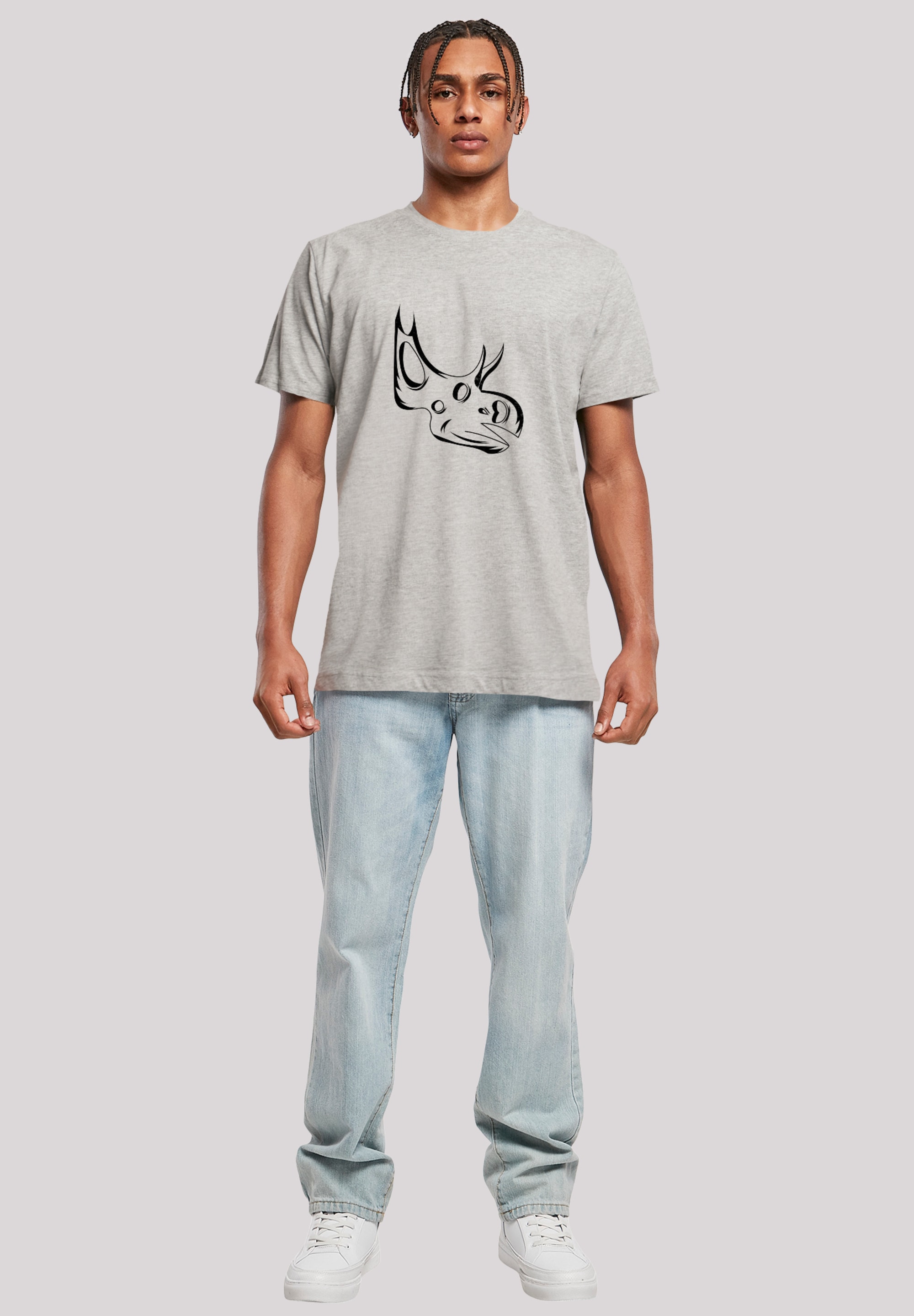F4NT4STIC T-Shirt »Dinosaurier Sinoceratops Skull«, Premium Qualität