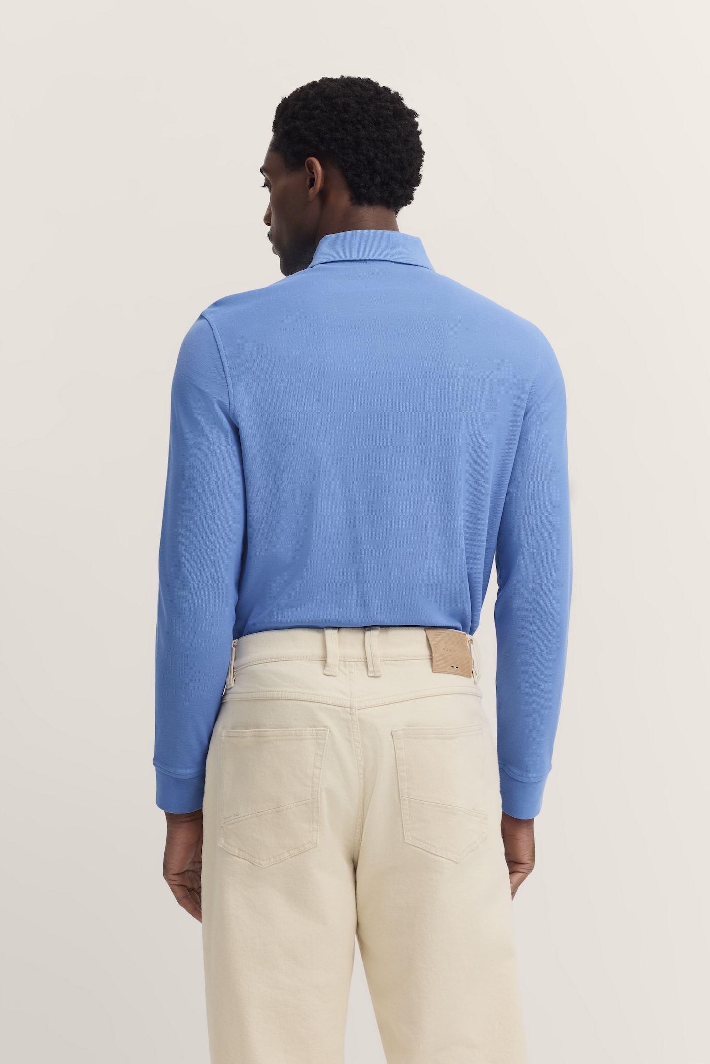 bugatti Langarm-Poloshirt, mit langen Ärmeln
