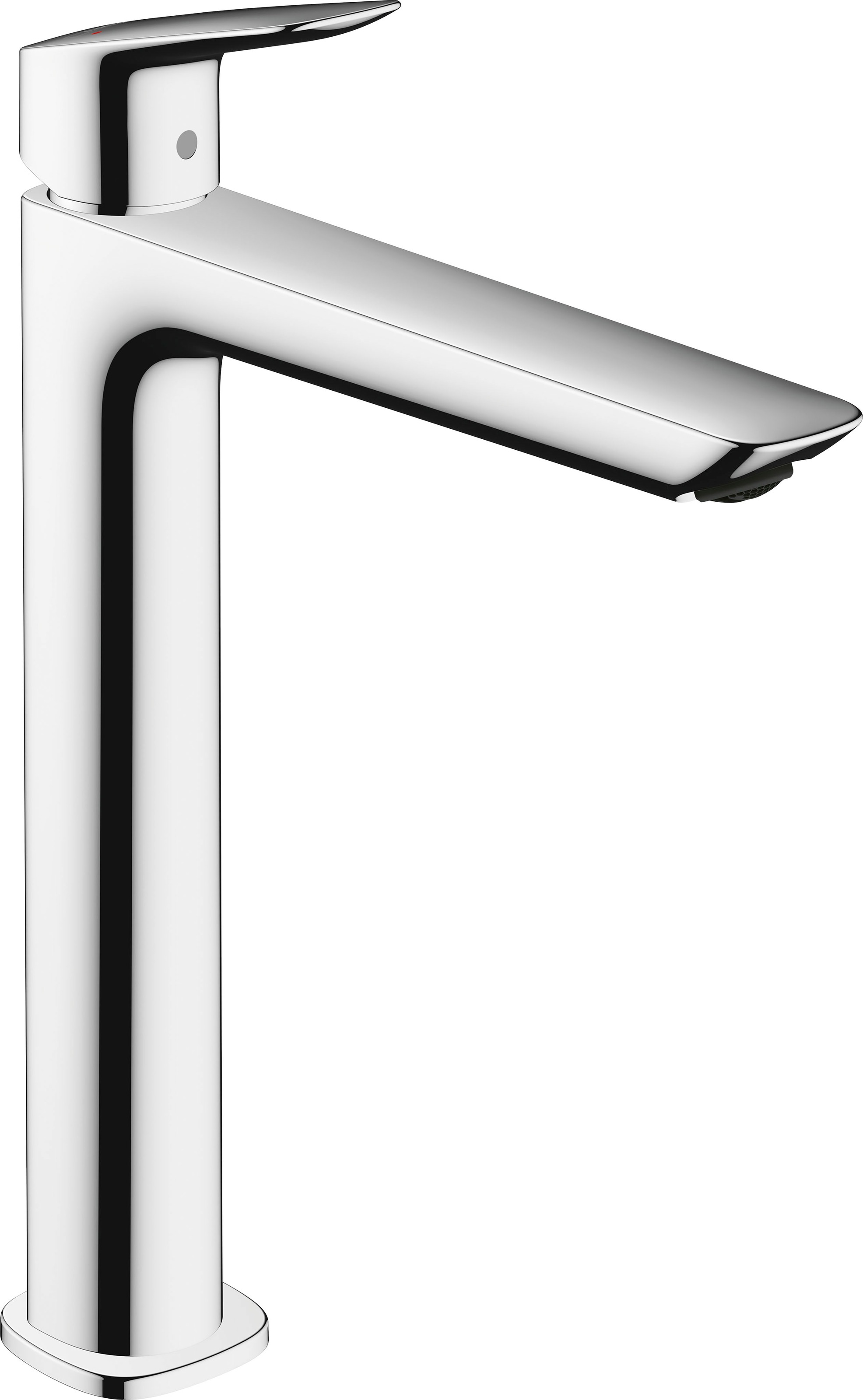 hansgrohe Waschtischarmatur "Logis", 24cm, Fine für Aufsatzwaschtische mit Zugstangen-Ablaufgarnitur, chrom