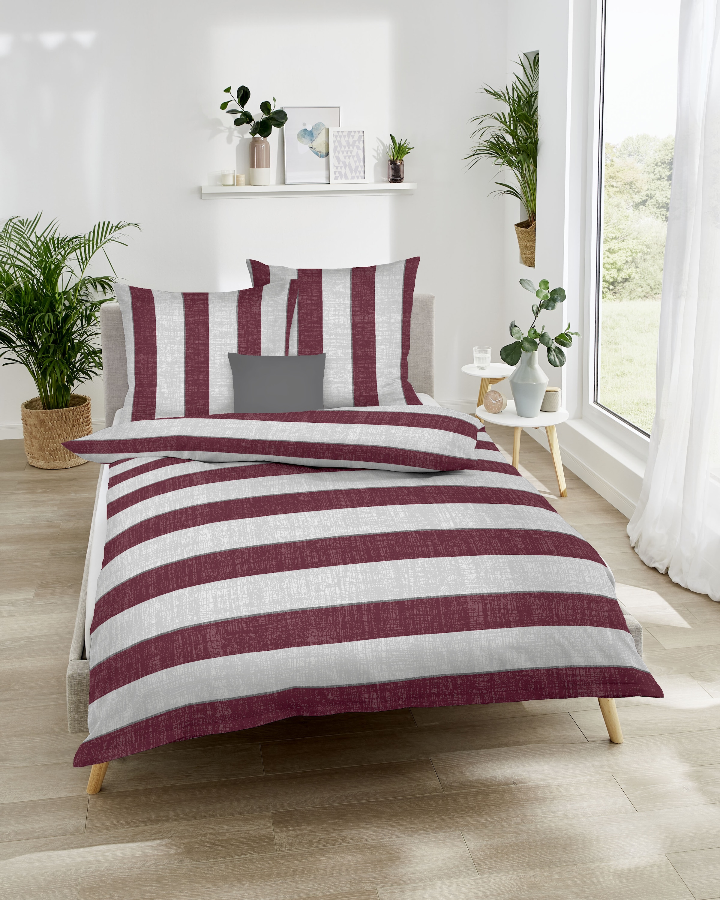 Kaeppel Bettwäsche "College" 3 Stk. tlg. Mit breiten Streifen günstig online kaufen