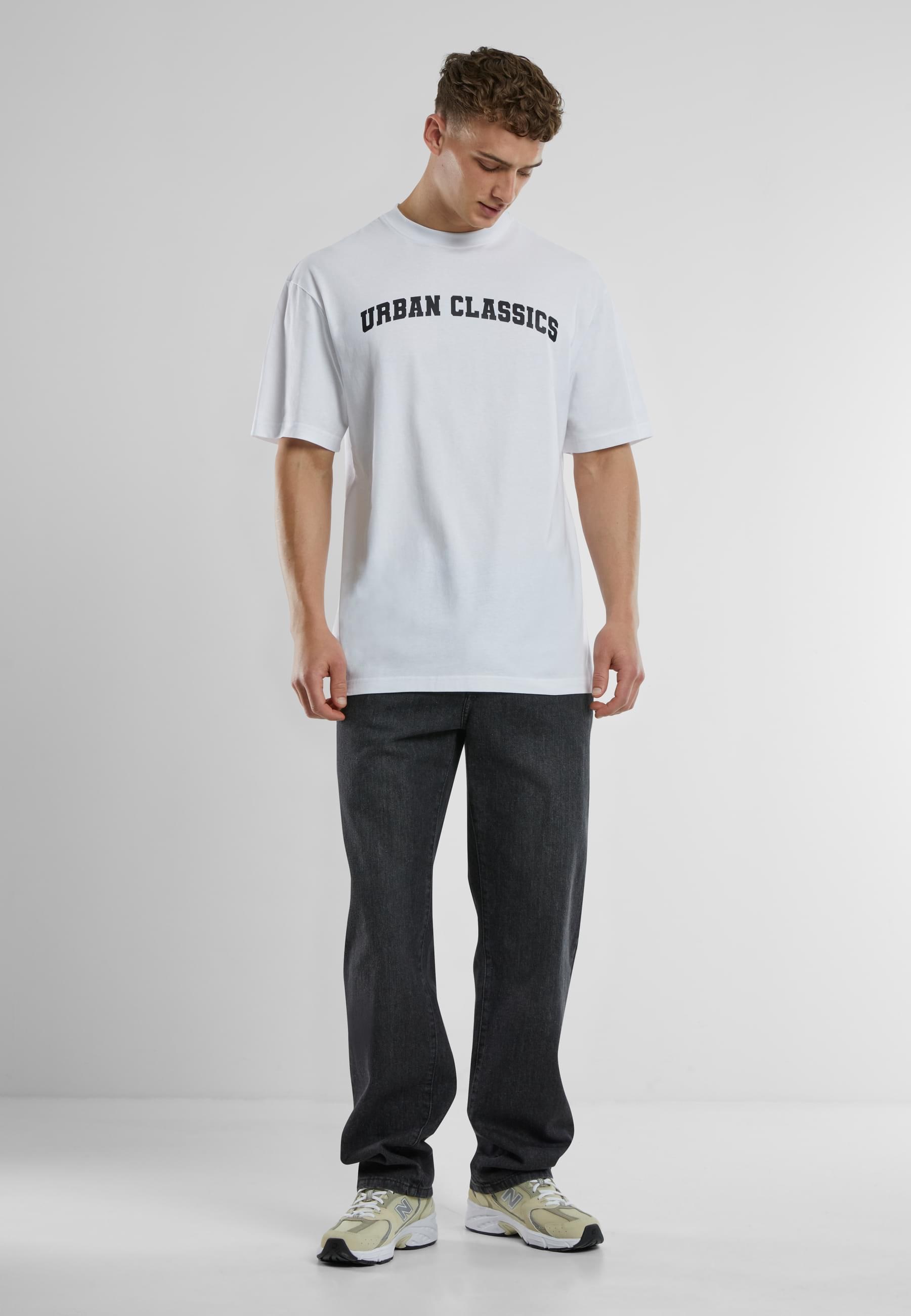 URBAN CLASSICS T-Shirt »Urban Classics UC College Logo Tall Tee«, (1 tlg.)