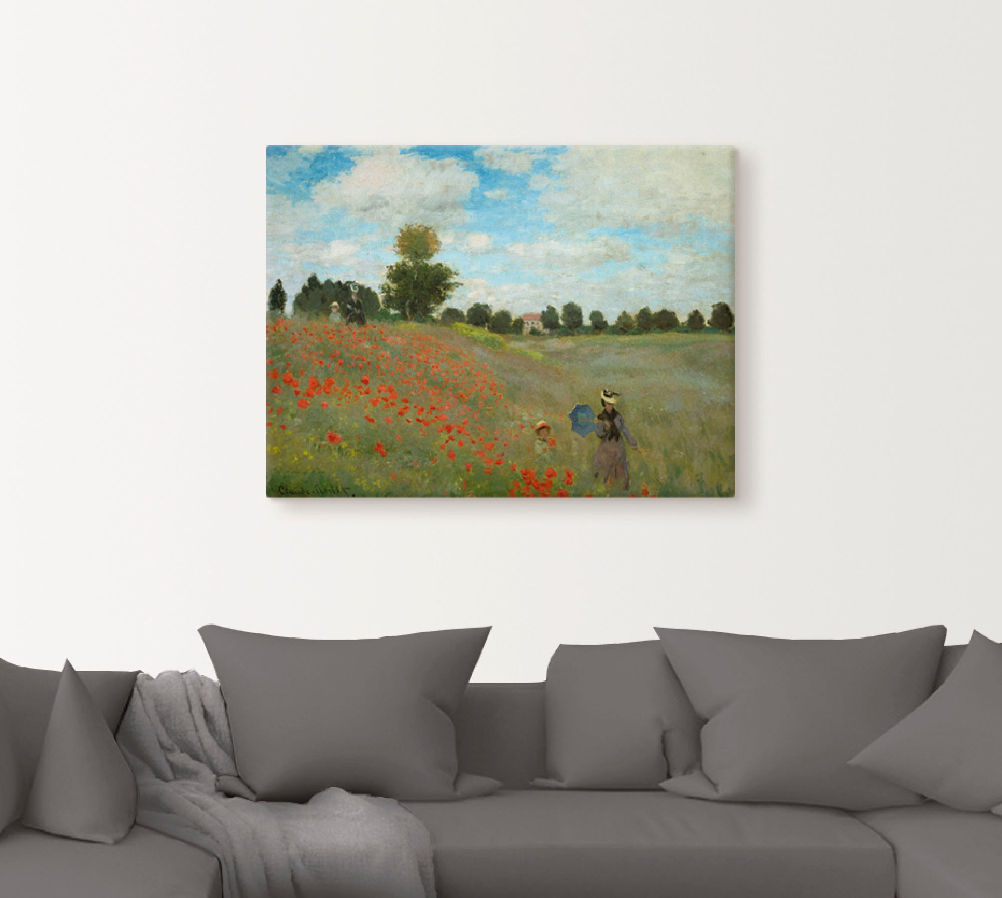 Artland Wandbild "Mohnfeld bei Argenteuil. 1873" 1 Stk. tlg. als Leinwandbi günstig online kaufen