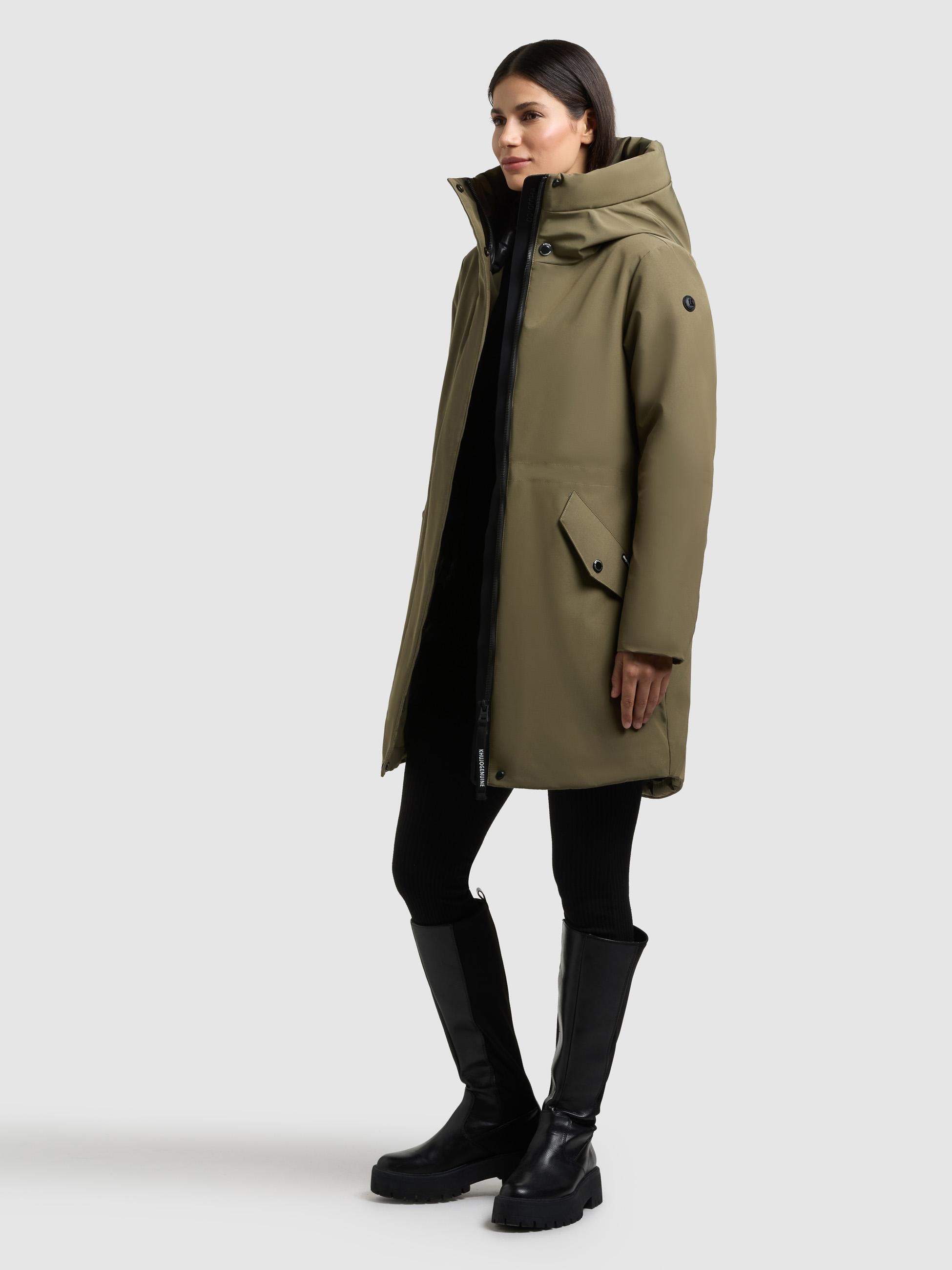 khujo Wintermantel »Diance« Lange Damen Winterjacke mit großer Kapuze