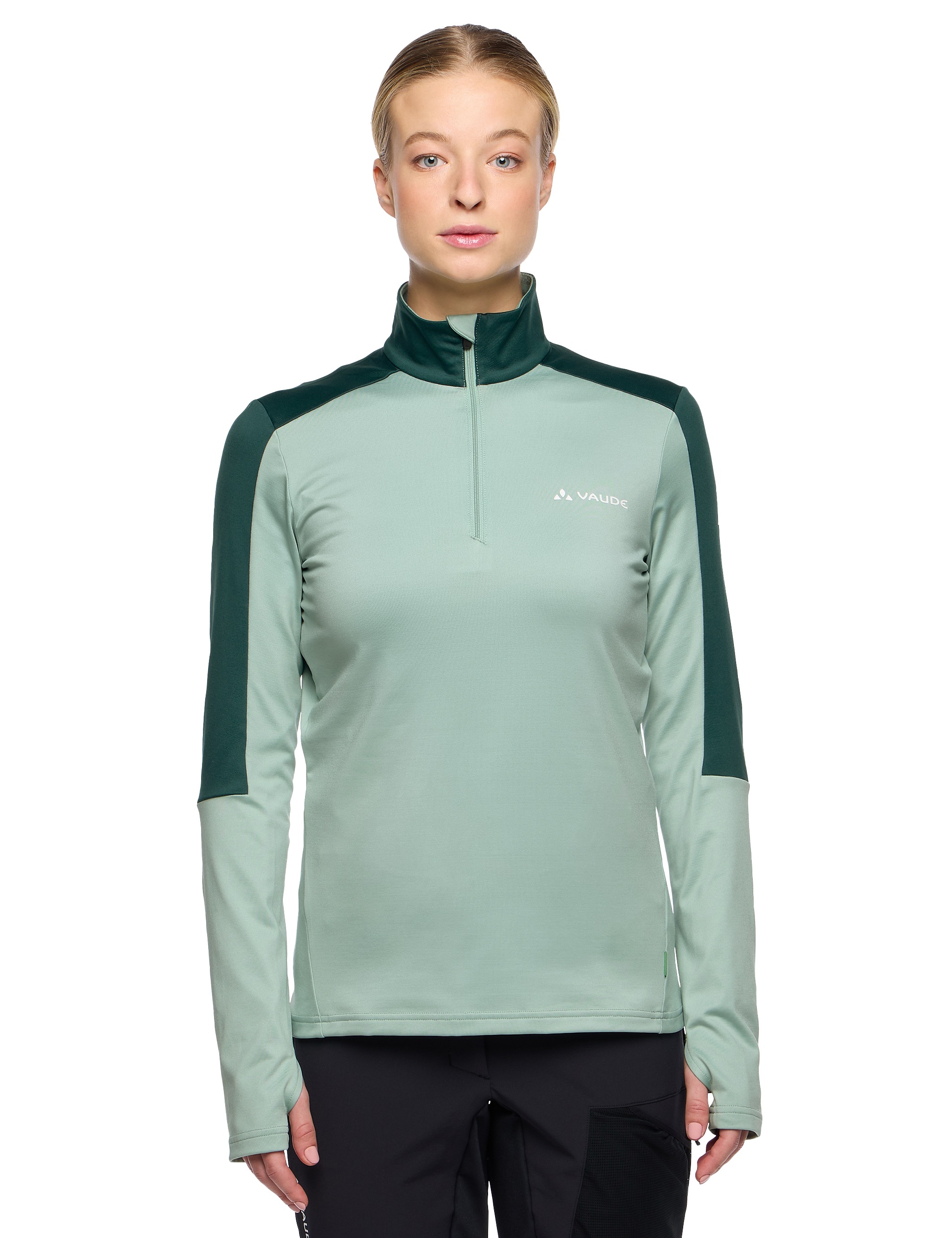 VAUDE Langarmshirt "WOMENS LIVIGNO HALFZIP II" 1 Stk. mit Reißverschluss, h günstig online kaufen