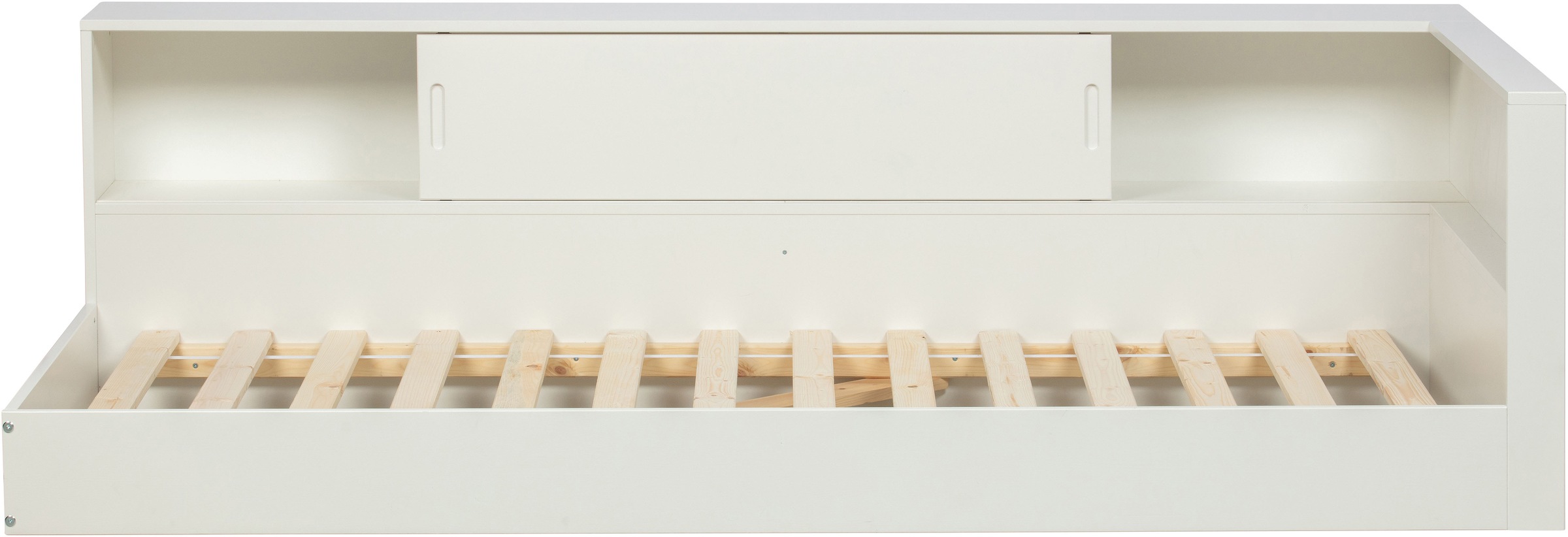 WOOOD Stauraumbett »Connect FSC®-Kiefernholz mit Schiebetür und Stauraum 213x118x60 cm« Einfach zu montierbar, Matratzenmaß 90x200 cm, Pfleiglicht