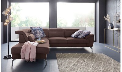 sit&more Ecksofa, 15 cm Fußhöhe, inklusive Sitztiefenverstellung, wahlweise Kopfteilverstellung, wahlweise in 2 unterschiedlichen Fußfarben kaufen sit&more Ecksofa, 15 cm Fußhöhe, inklusive Sitztiefenverstellung, wahlweise Kopfteilverstellung, wahlweise in 2 unterschiedlichen Fußfarben kaufen