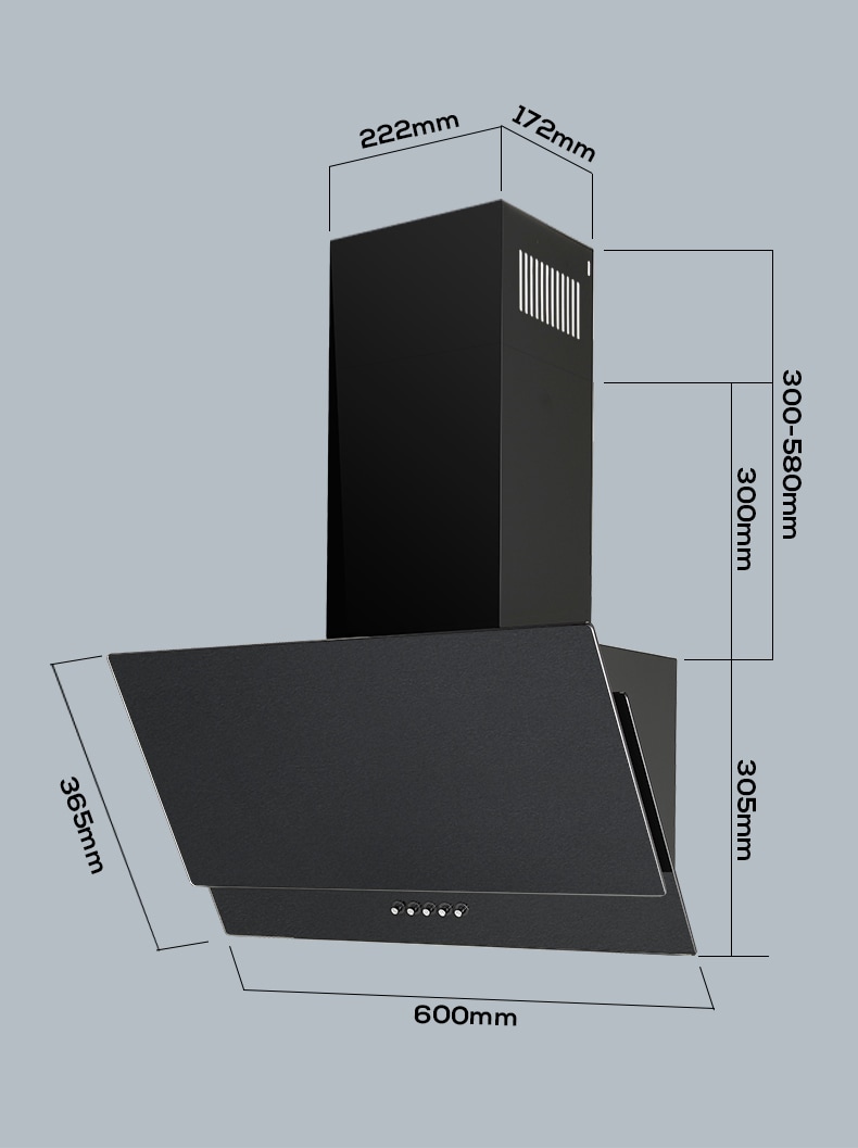 Hanseatic Kopffreihaube »SY-103E9G-P1-C120-L52-600« Die matte Optik sorgt für ein elegantes und modernes Aussehen