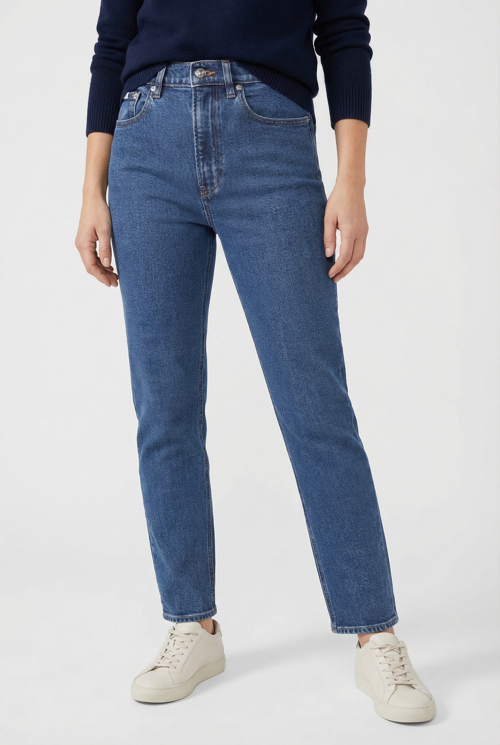 Calvin Klein Jeans "HGH RS STRGHT CK ESS" Mit Gürtelschlaufen