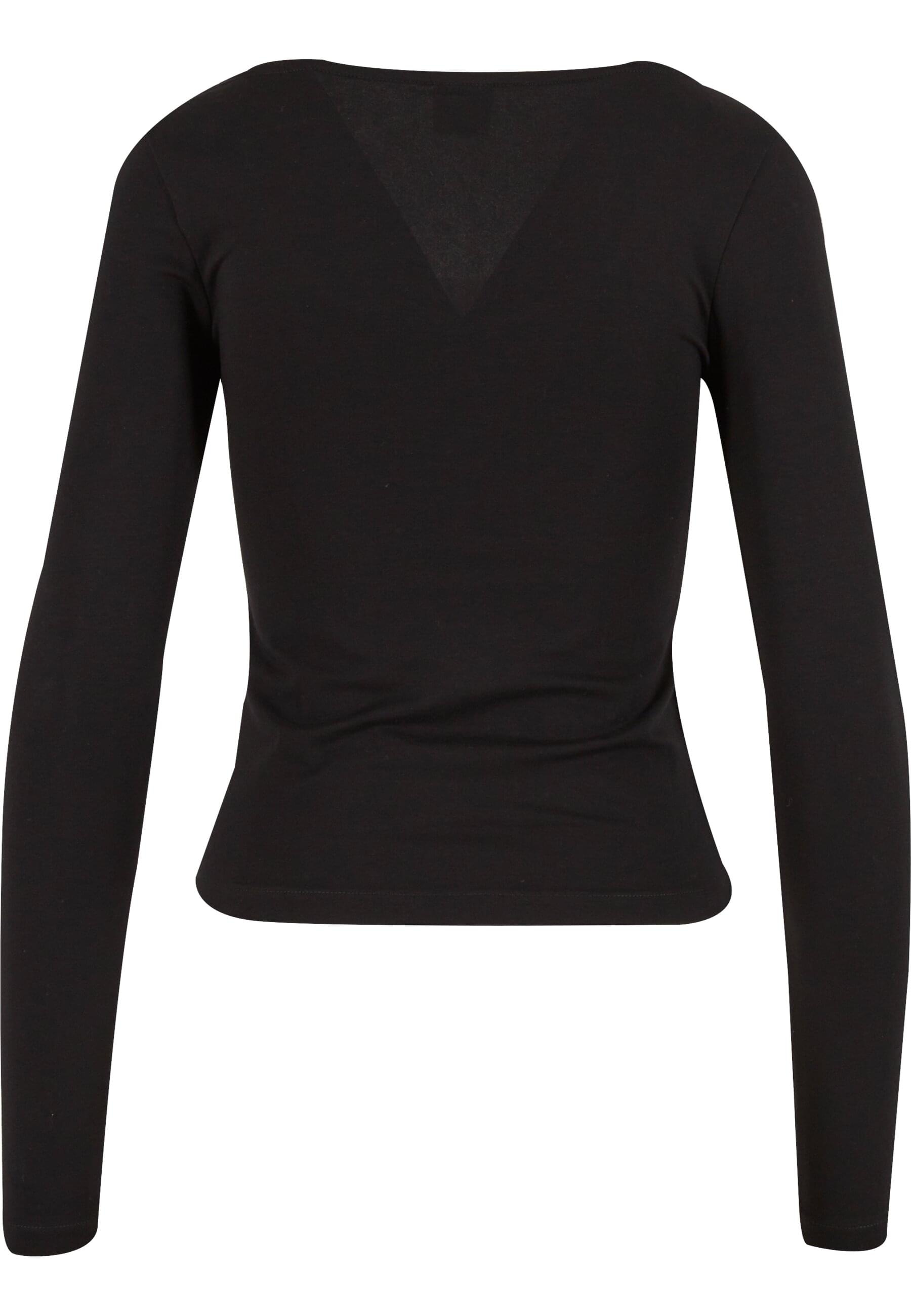 URBAN CLASSICS Longsleeve »Urban Classics Ladies Wide Neck Longsleeve 2-Pack«, (1 tlg.)