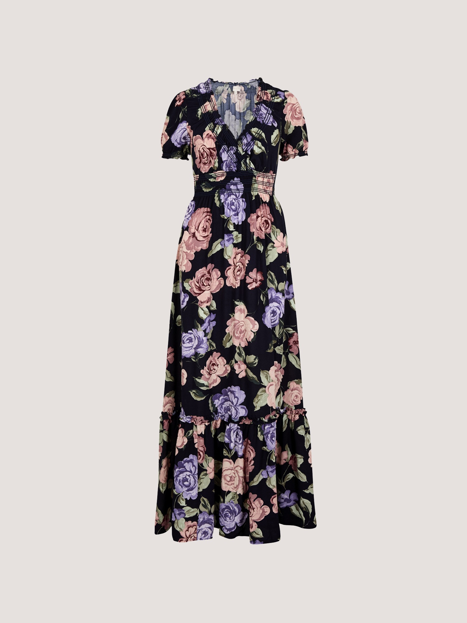 Apricot Maxikleid »Chloe-Maxikleid« mit Blumenmuster und Wickelausschnitt