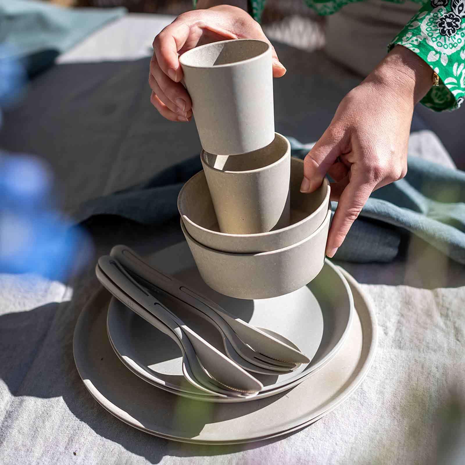 KOZIOL Geschirr-Set »Geschirrset Connect Set Helsinki 10er Set beige«