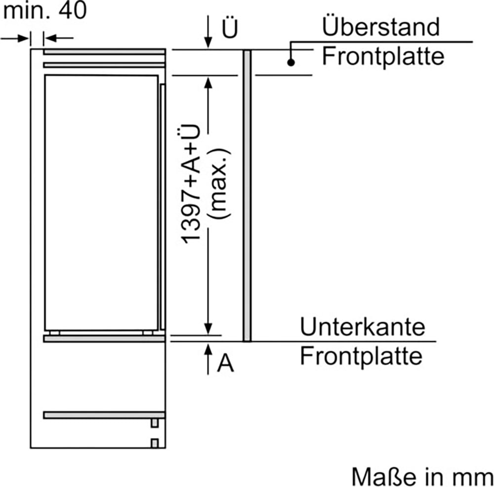 NEFF Einbaukühlschrank N 70 »KI1513FE0«, Fresh Safe 2: Frischeschublade für die ideale Lagerung von Obst&Gemüse