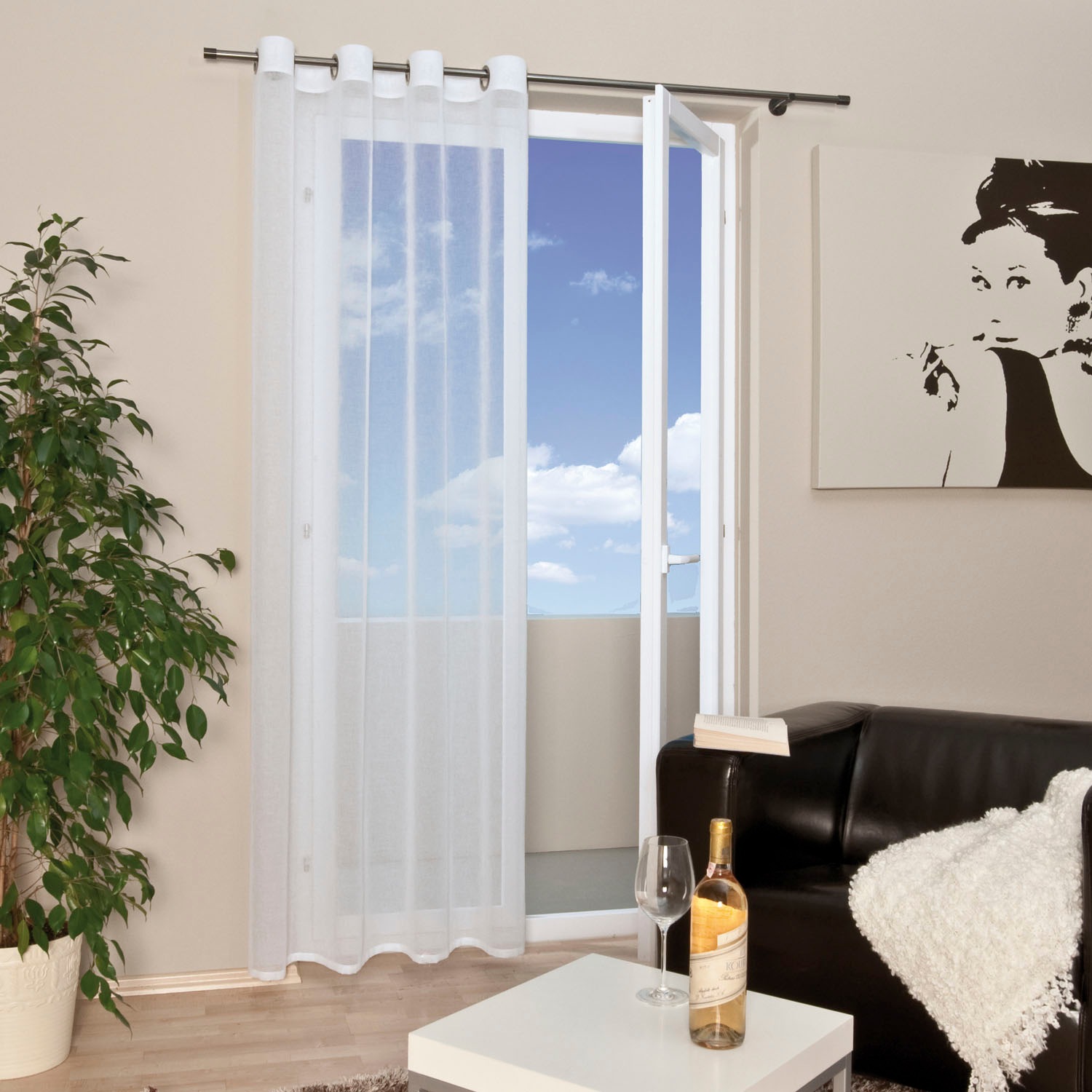 Gerster Vorhang "Gisela" Ösen 1 Stk. tlg. Zeitloser Ösenschal günstig online kaufen