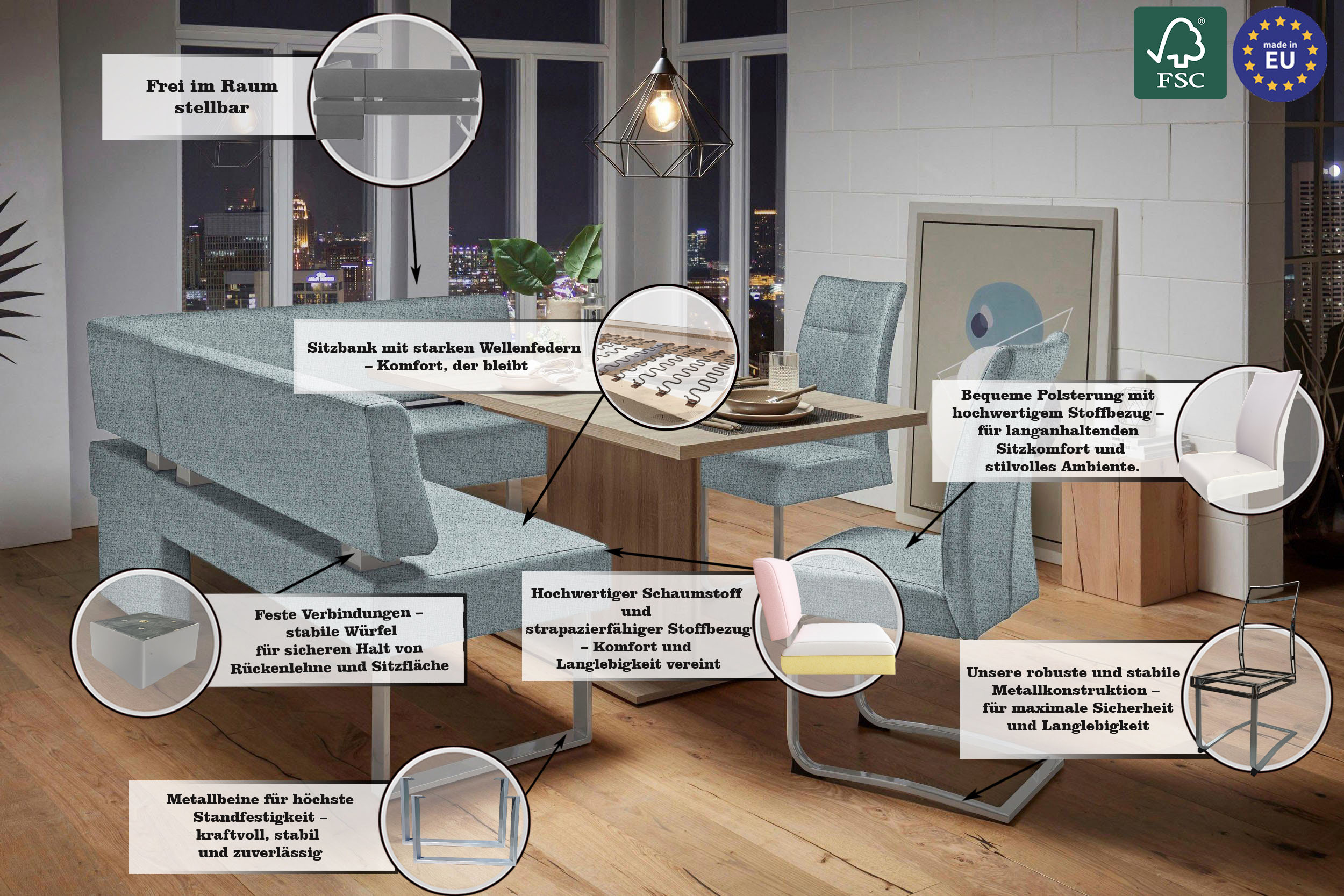 Thumbnail - OTTO home "Rab" in 2 Breiten (180 oder 200 cm), Bezug in verschiedenen Qualitäten