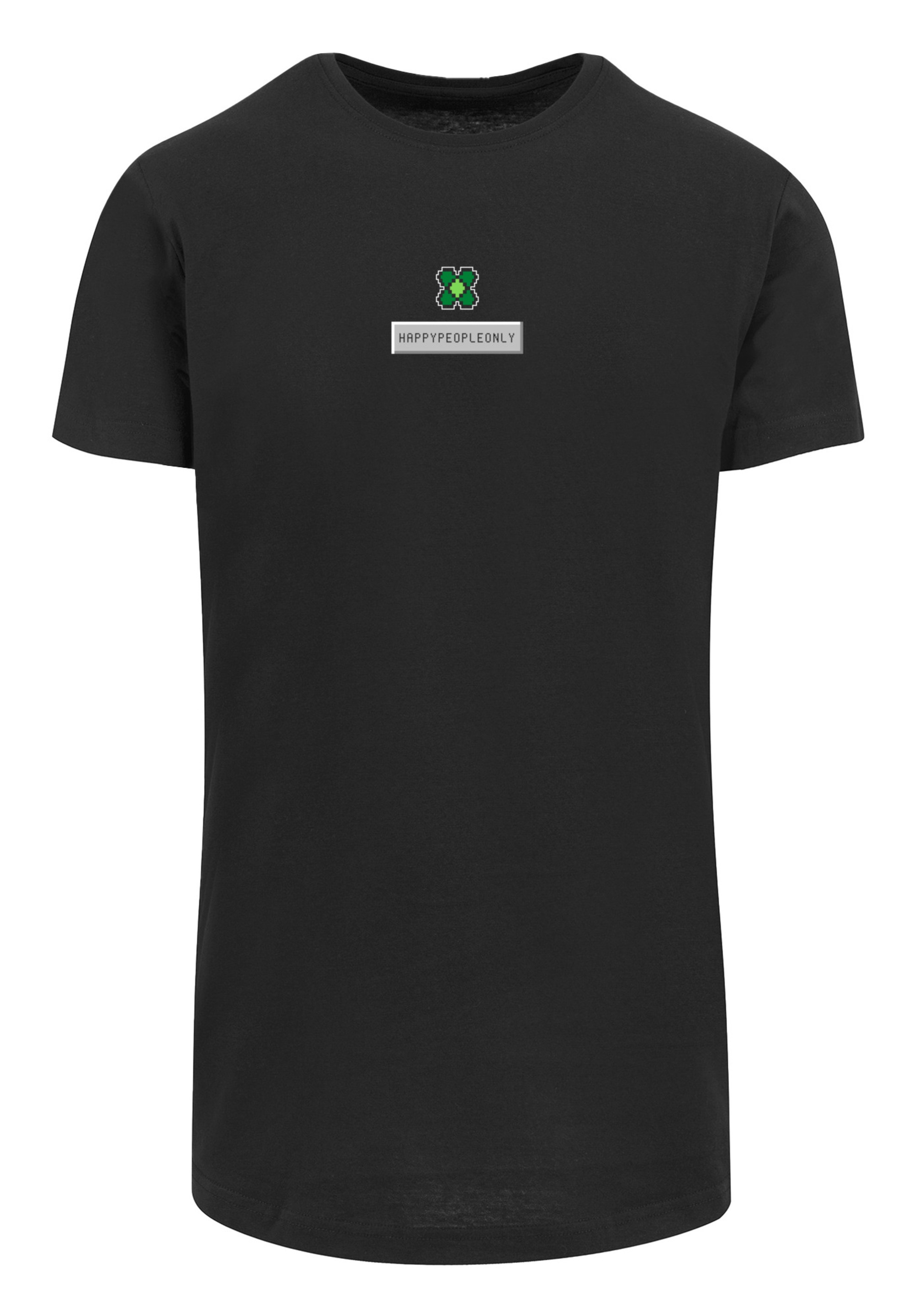 Thumbnail - F4NT4STIC T-Shirt "Silvester Happy New Year Pixel Kleeblatt", Print