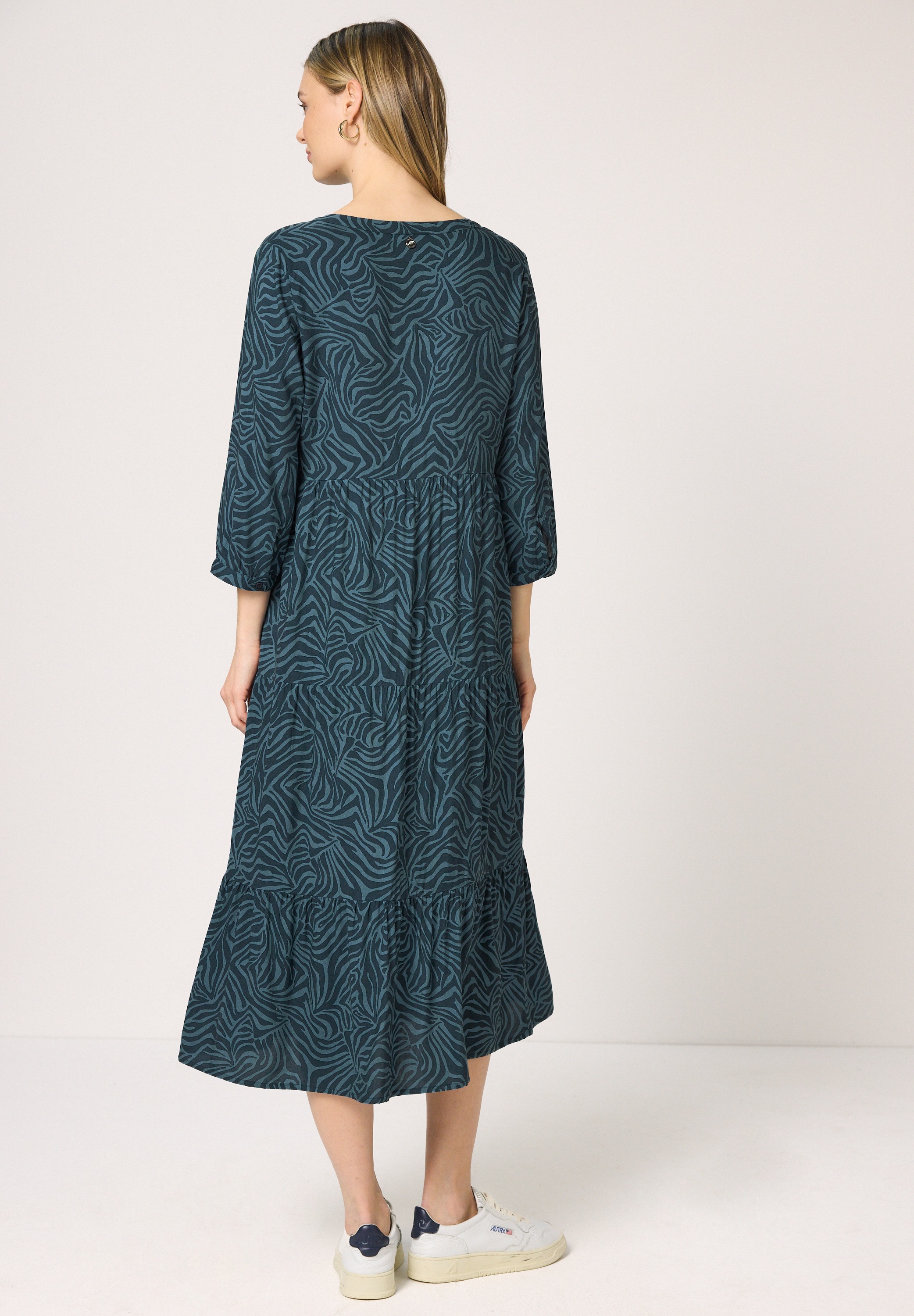 STREET ONE Midikleid Ohne Taschen mit Volant