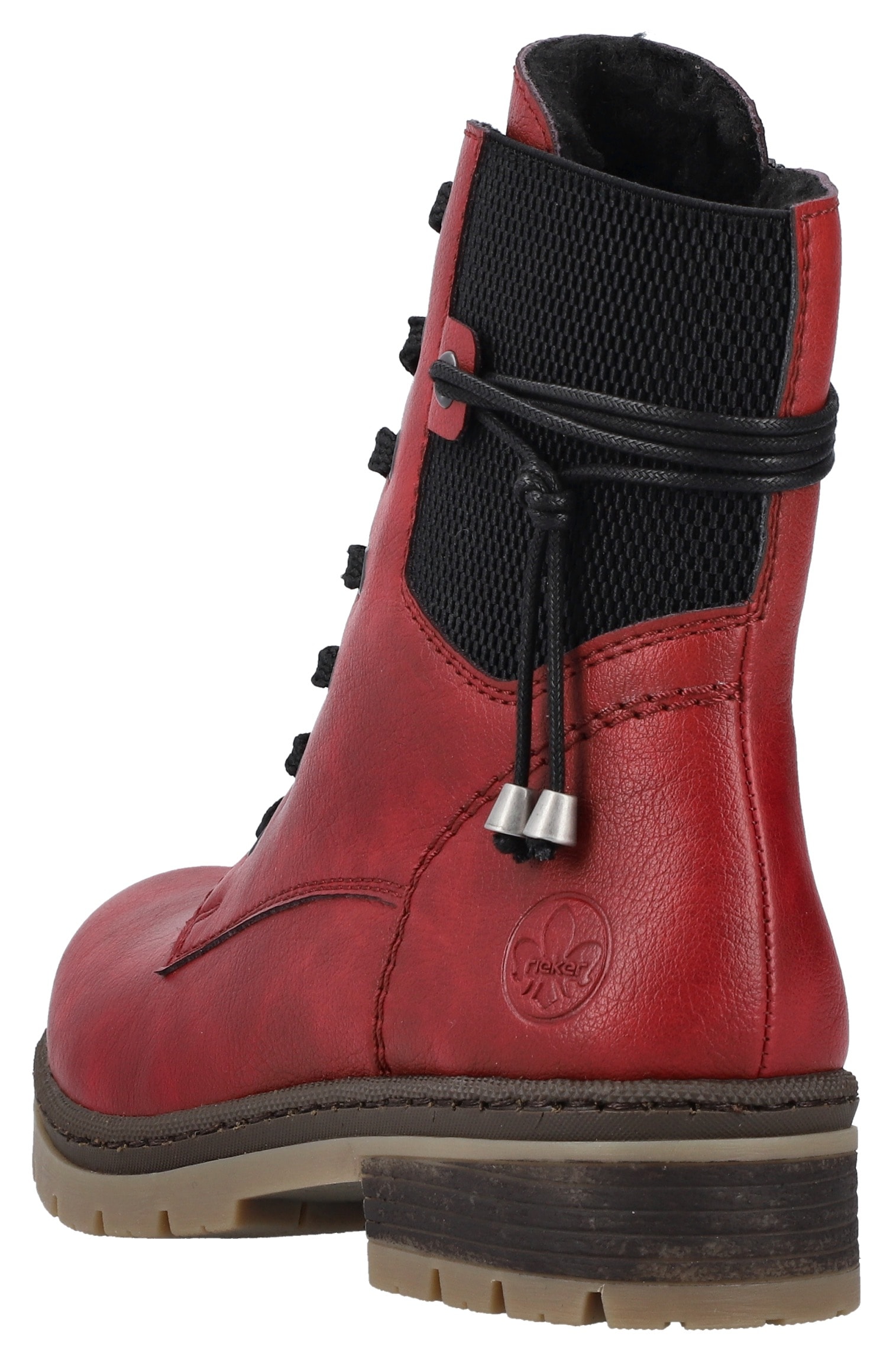 Rieker Winterstiefelette, Schnürboots, Stiefelette, Blockabsatz, mit Warmfutter