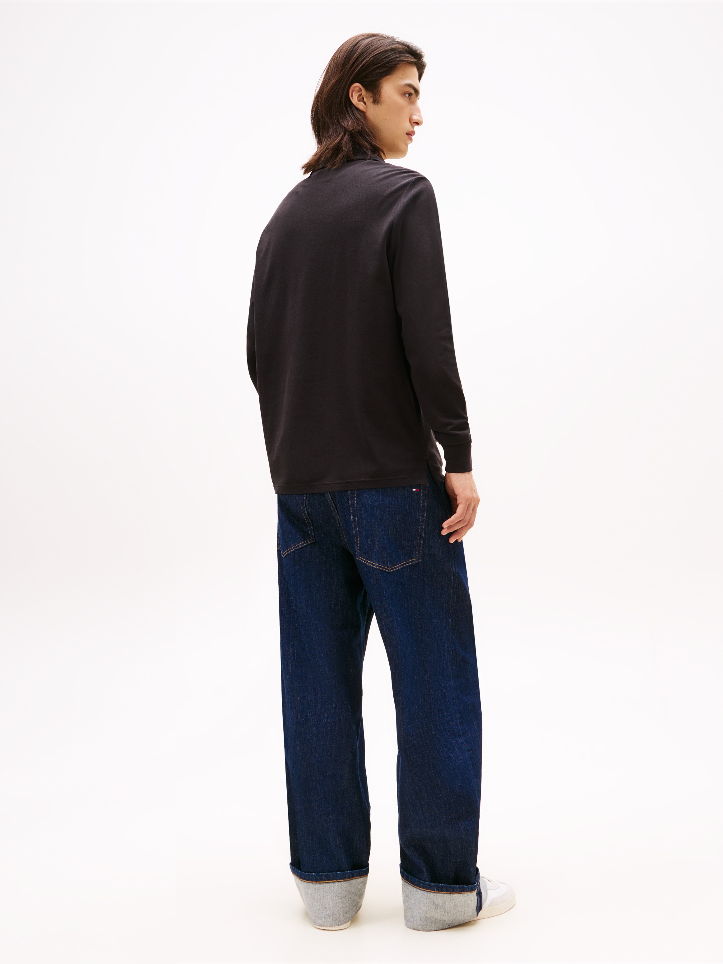 Tommy Jeans Poloshirt »TJM SLIM PLACKET POLO LS EXT«, mit Logostickerei