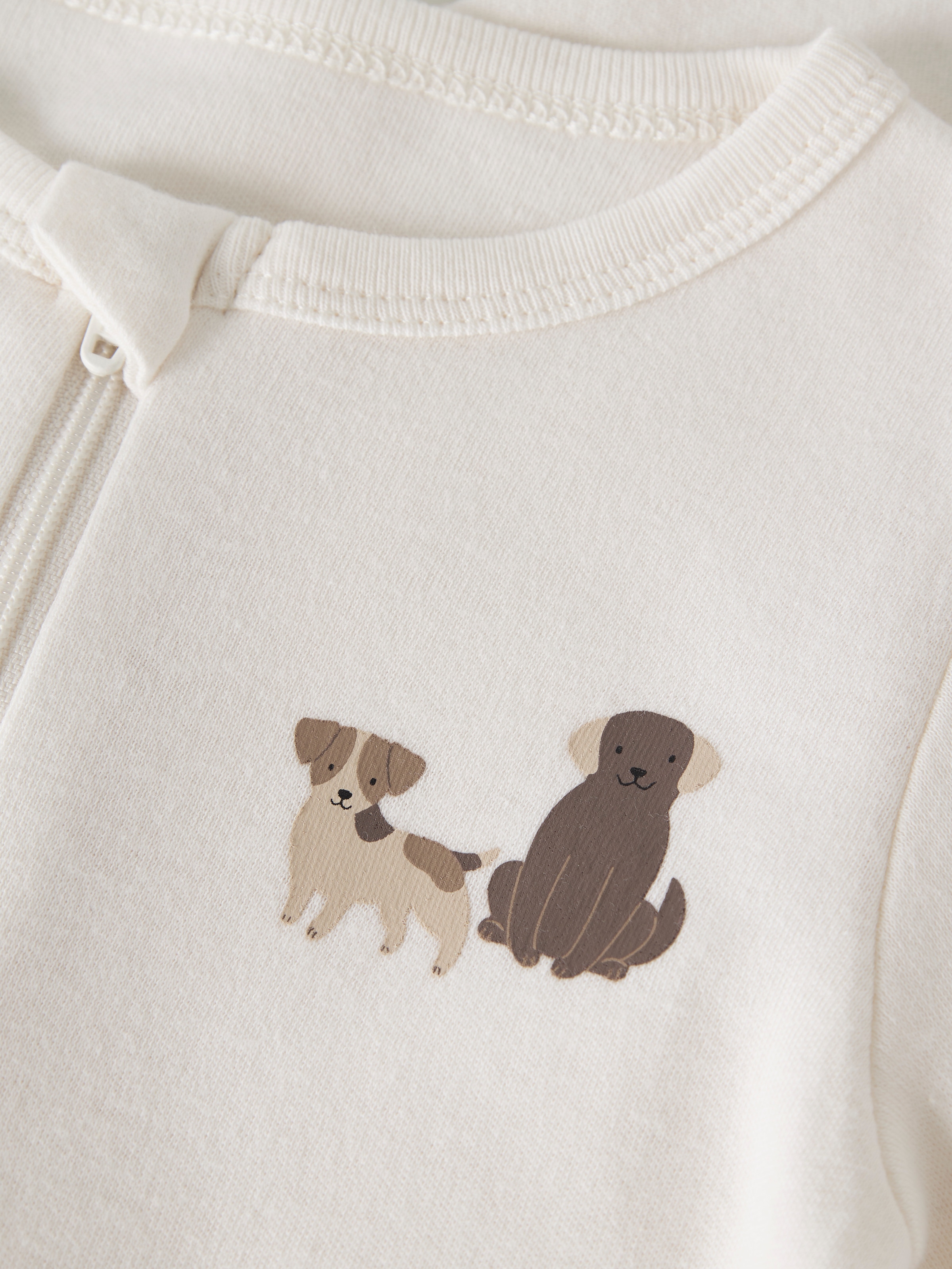 Name It Schlafanzug »NBMNIGHTSUIT 2P ZIP FF DOG NOOS« Packung, 2 aus Baumwolle und Jersey, lockere Passform, mit Säumen zum Umschlagen