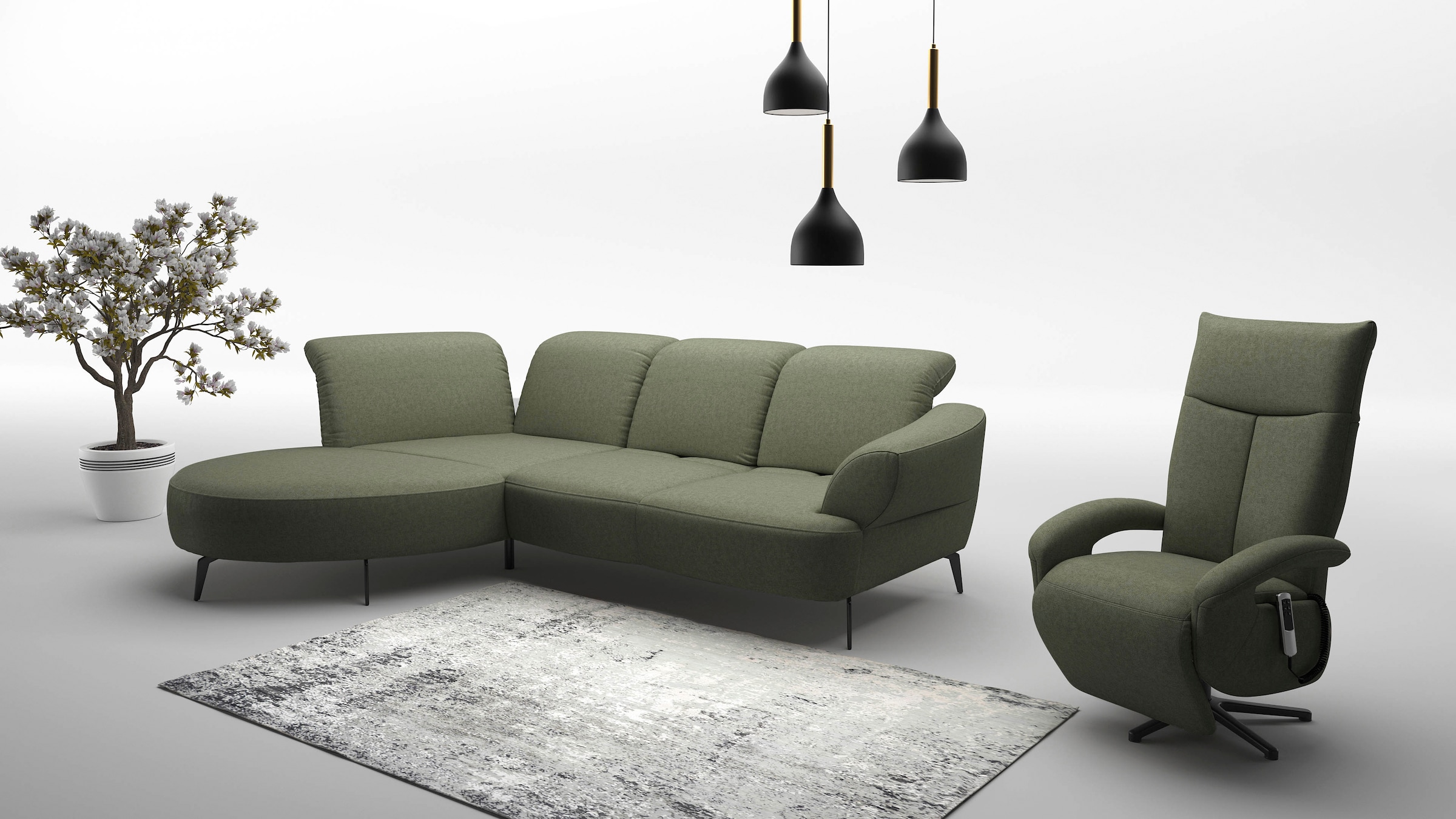 sit&more Ecksofa »Dance«, inkl.System Click&Seat und Sitztiefenverstellung