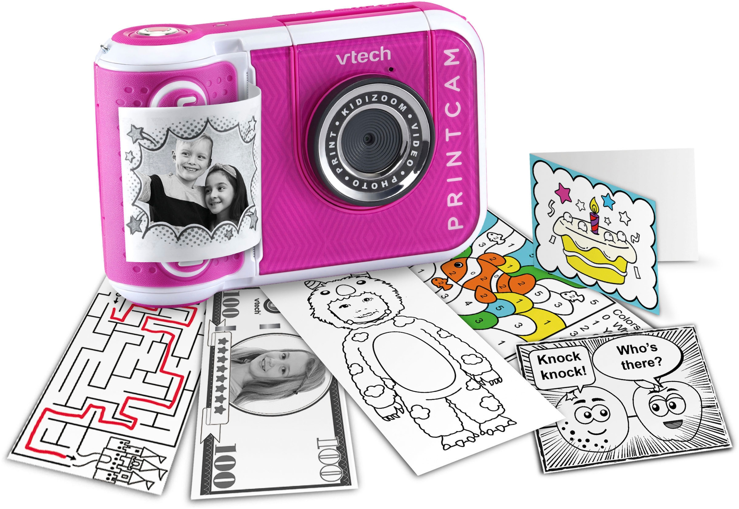 Kinderkamera »KidiZoom Print Cam pink«, 5 MP, mit eingebautem Thermodrucker