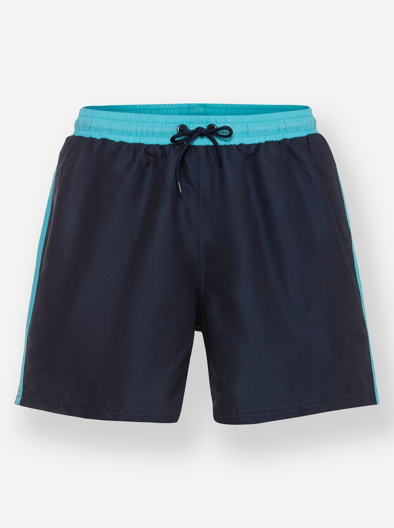Badeshorts FEEL GOOD, Herren, Gr. 7, Normalgrößen, bunt (marine, türkis), Polyester, Badehosen Badeshorts 3