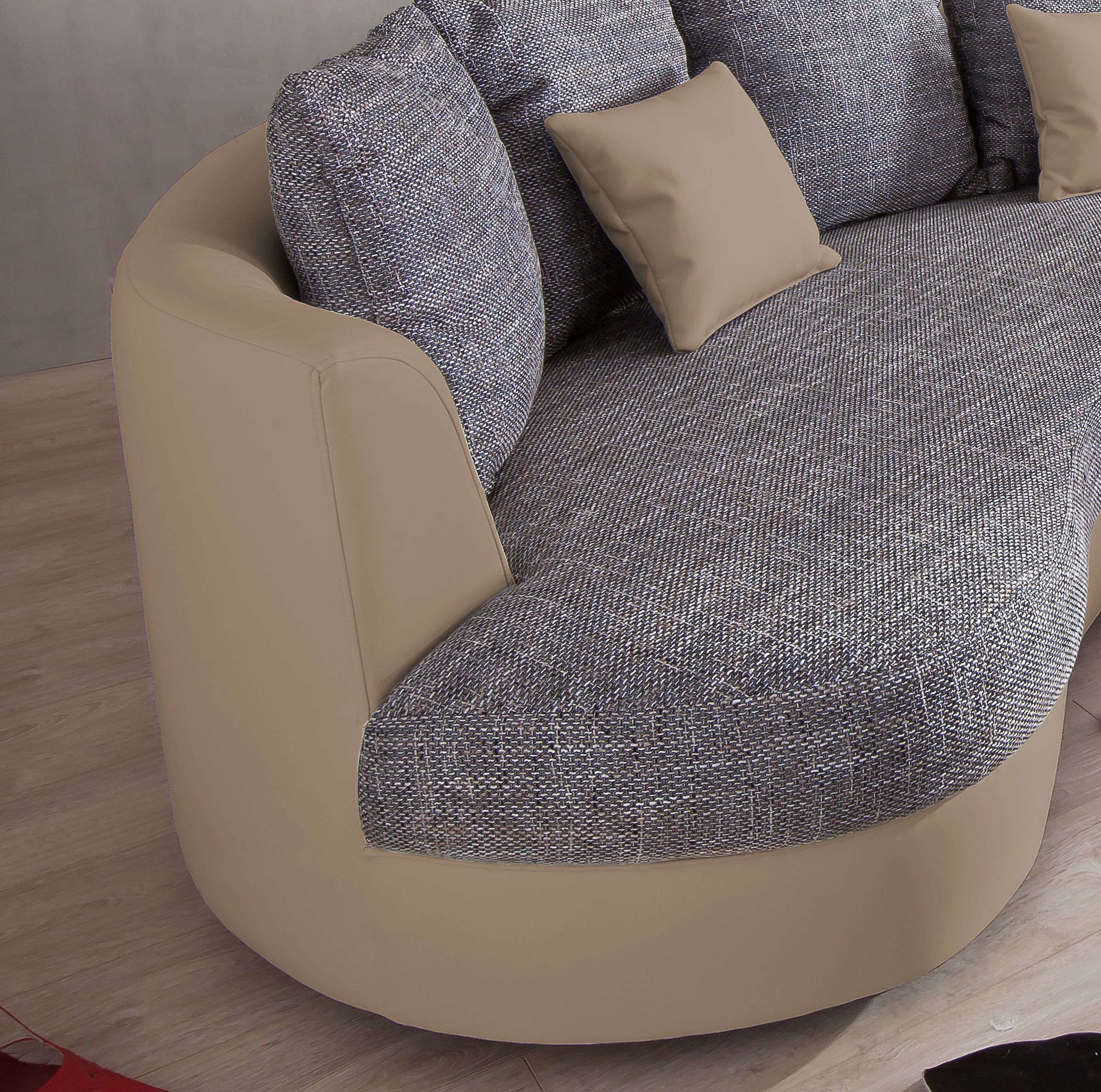 Home affaire Ecksofa »Lazio modern und bequem, schmale Armlehnen, tolle Detailverarbeitung« ergonomische Form