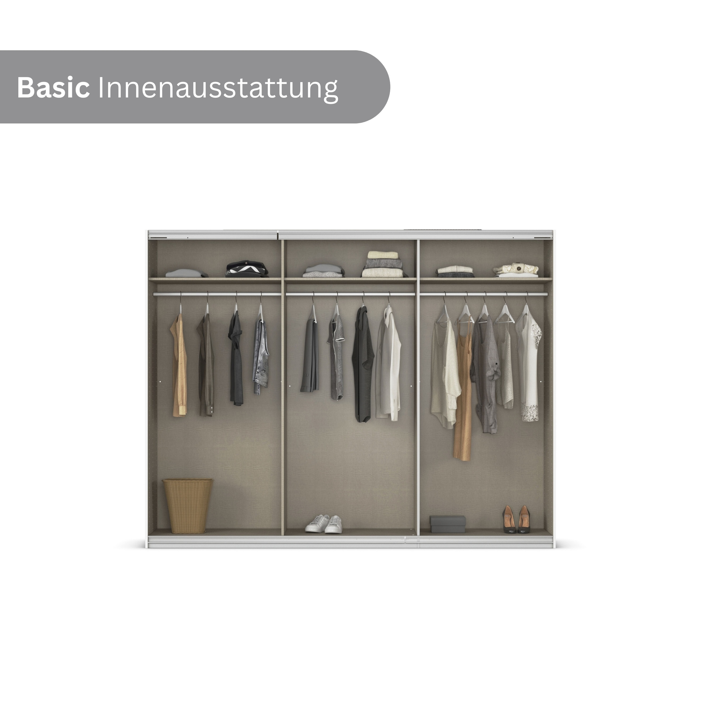 INOSIGN Schwebetürenschrank »Ferris«, BESTSELLER, Schrank Breite 2,71m, Schlafzimmerschrank in 3 Ausführungen