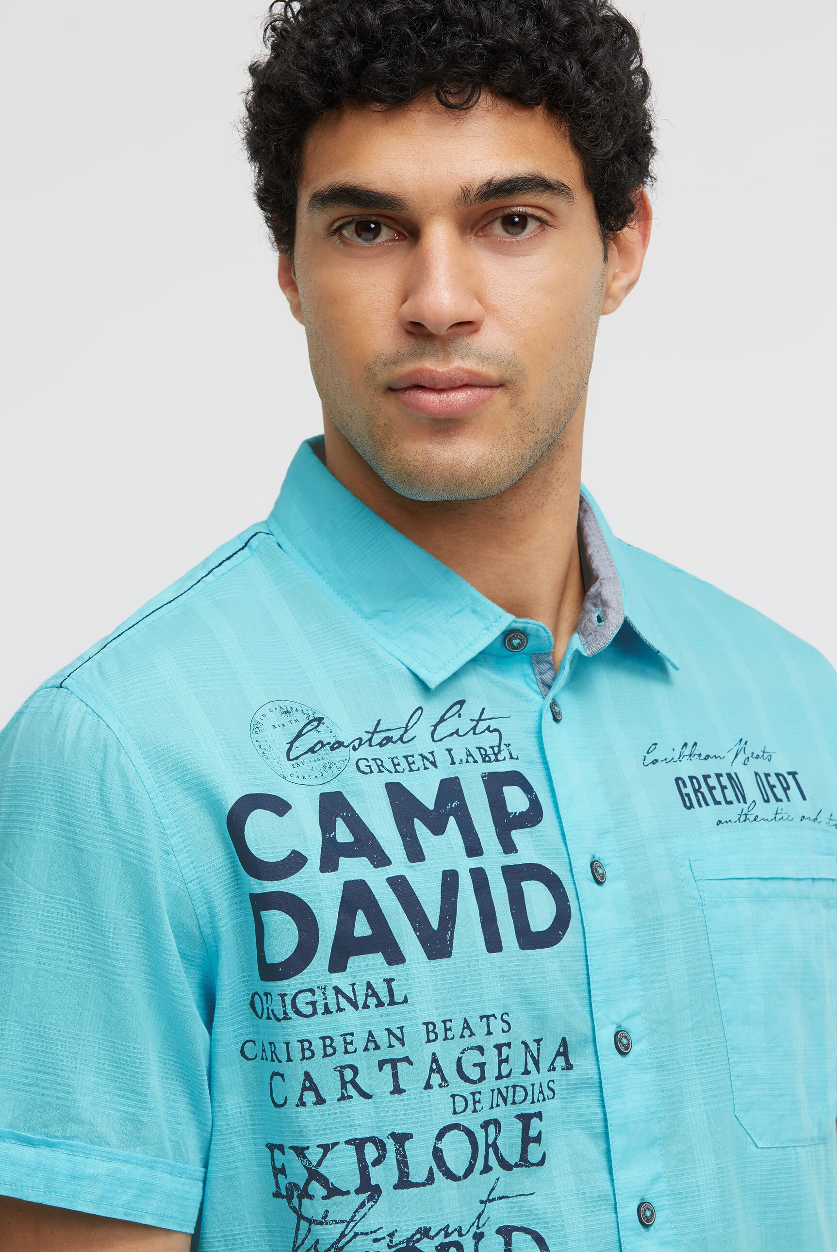 CAMP DAVID Kurzarmhemd mit Brusttasche