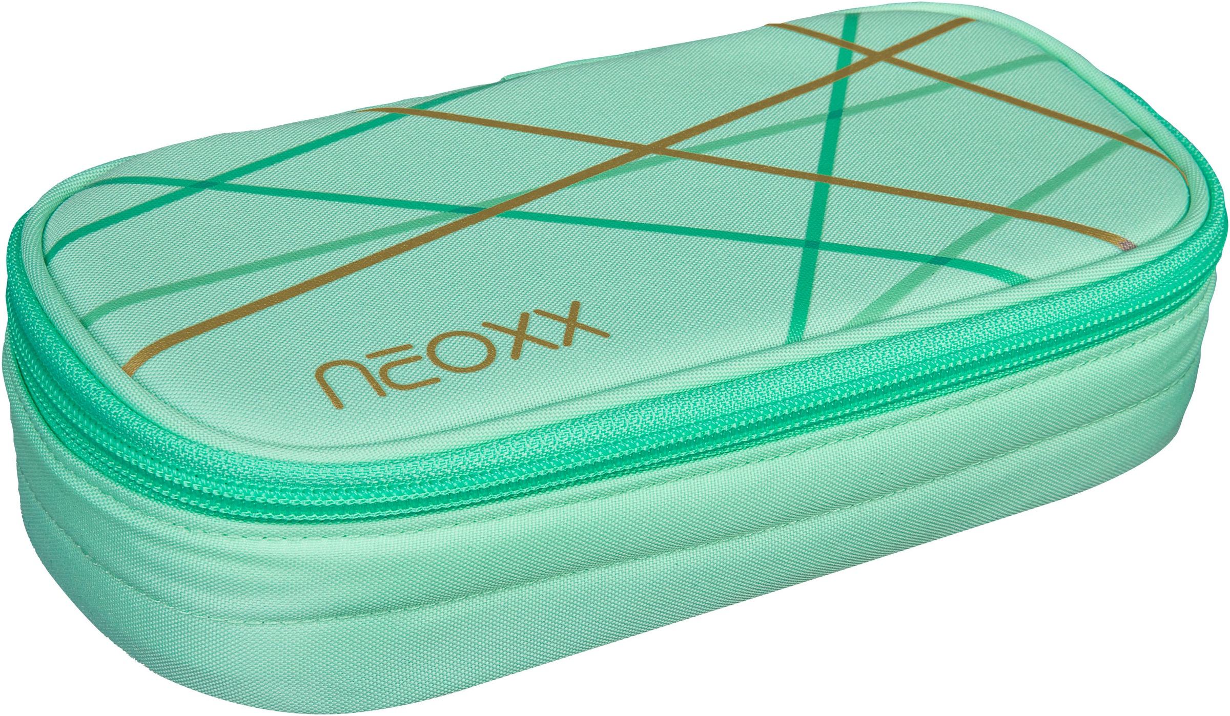 neoxx Schreibgeräteetui "Schlamperbox, Jump, Mint To Be", teilweise aus recyceltem Material