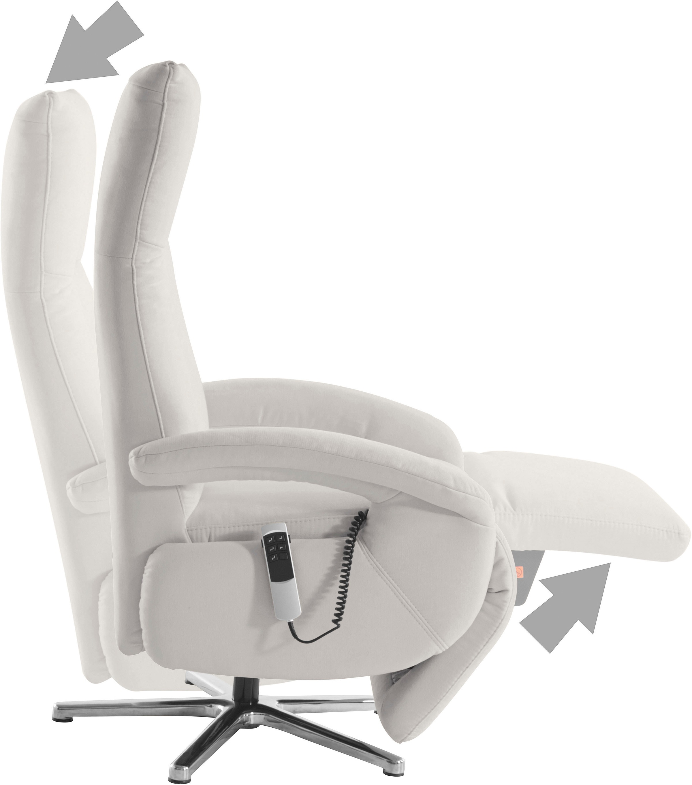 sit&more TV-Sessel »Tycoon mit Kopfteilverstellung und 360° Drehfunktion«, wahlweise manuell oder elektrischer Funktion, auch mit Akku (kabellos)