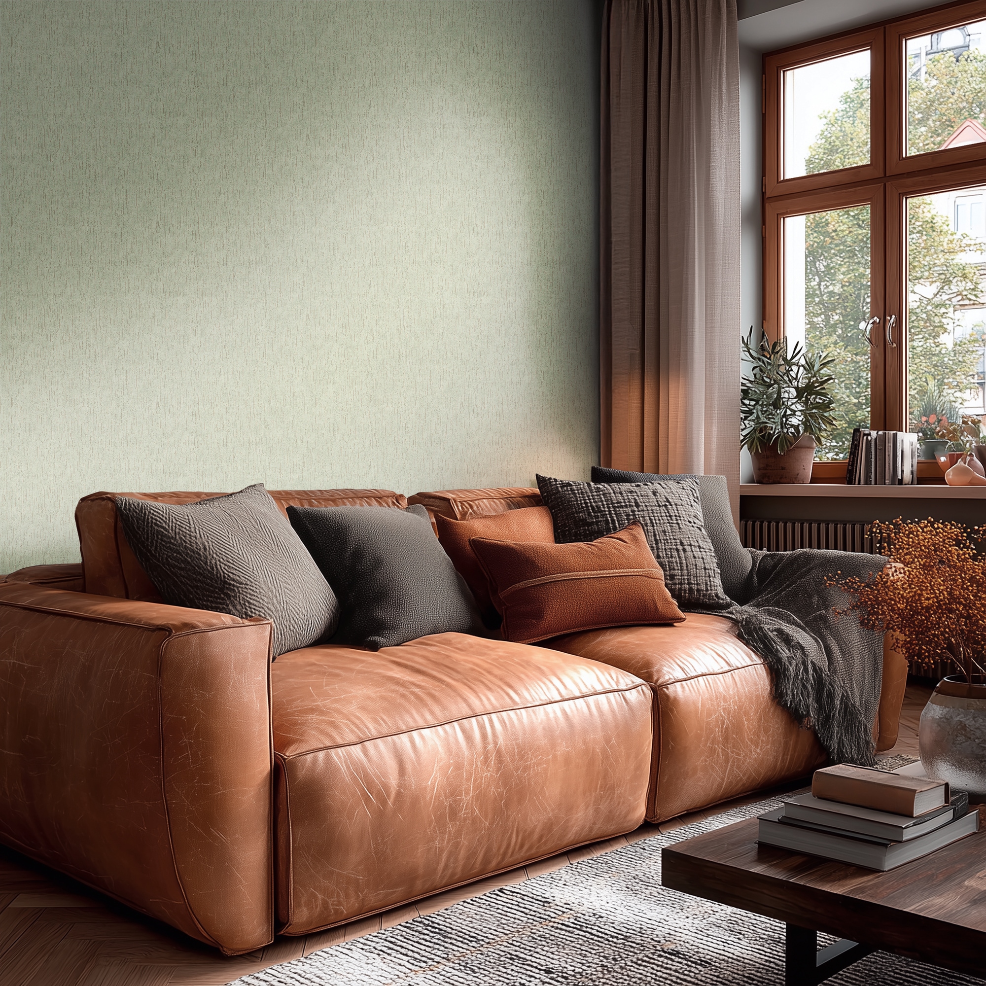 living walls Vliestapete "Vibes & Styles Elina – Soft Texture Vliestapete" uni leicht strukturiert Feine Struktur mit edlem Glanz für eine ruhige, moderne Wandoptik