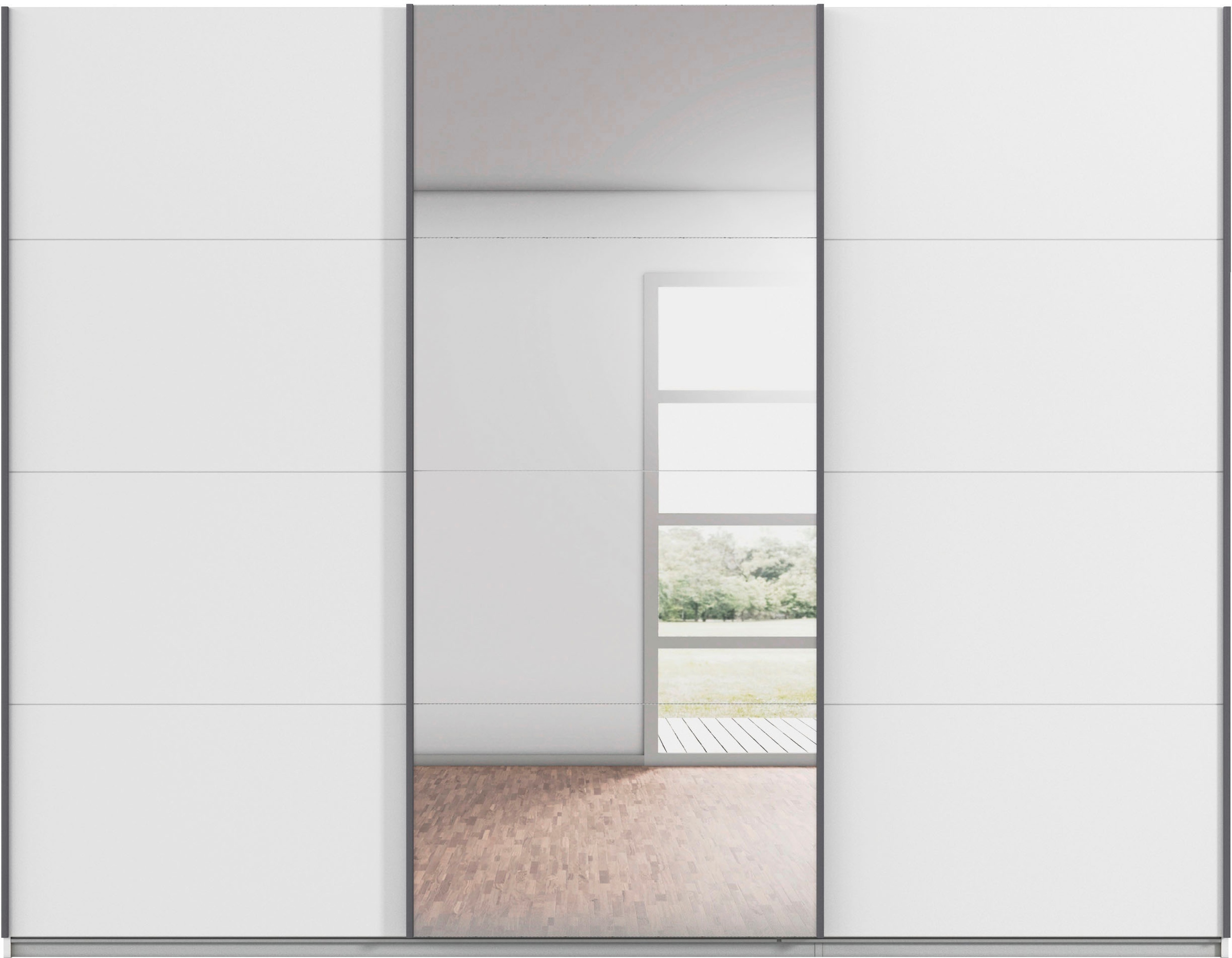 rauch Schwebetürenschrank »Kleiderschrank Schrank OTTO´S CHOICE Garderobe AGORDO«, (in zwei Griff-Farben), Top Innenausstattung, in 4 Breiten und 2 Höhen MADE IN GERMANY