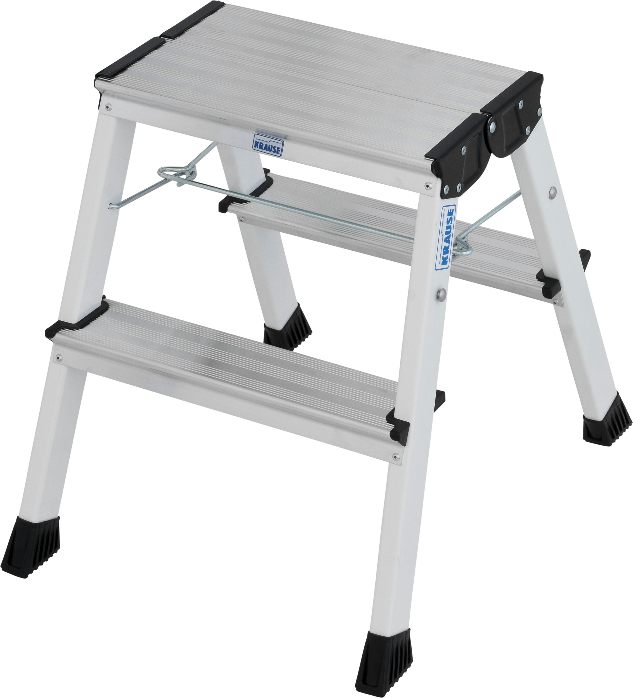 KRAUSE Klapptritt "MONTO Doppel-KlappTritt »Rolly«", B/H/L: 40cm x 20cm x 55cmaluminium, Leitern