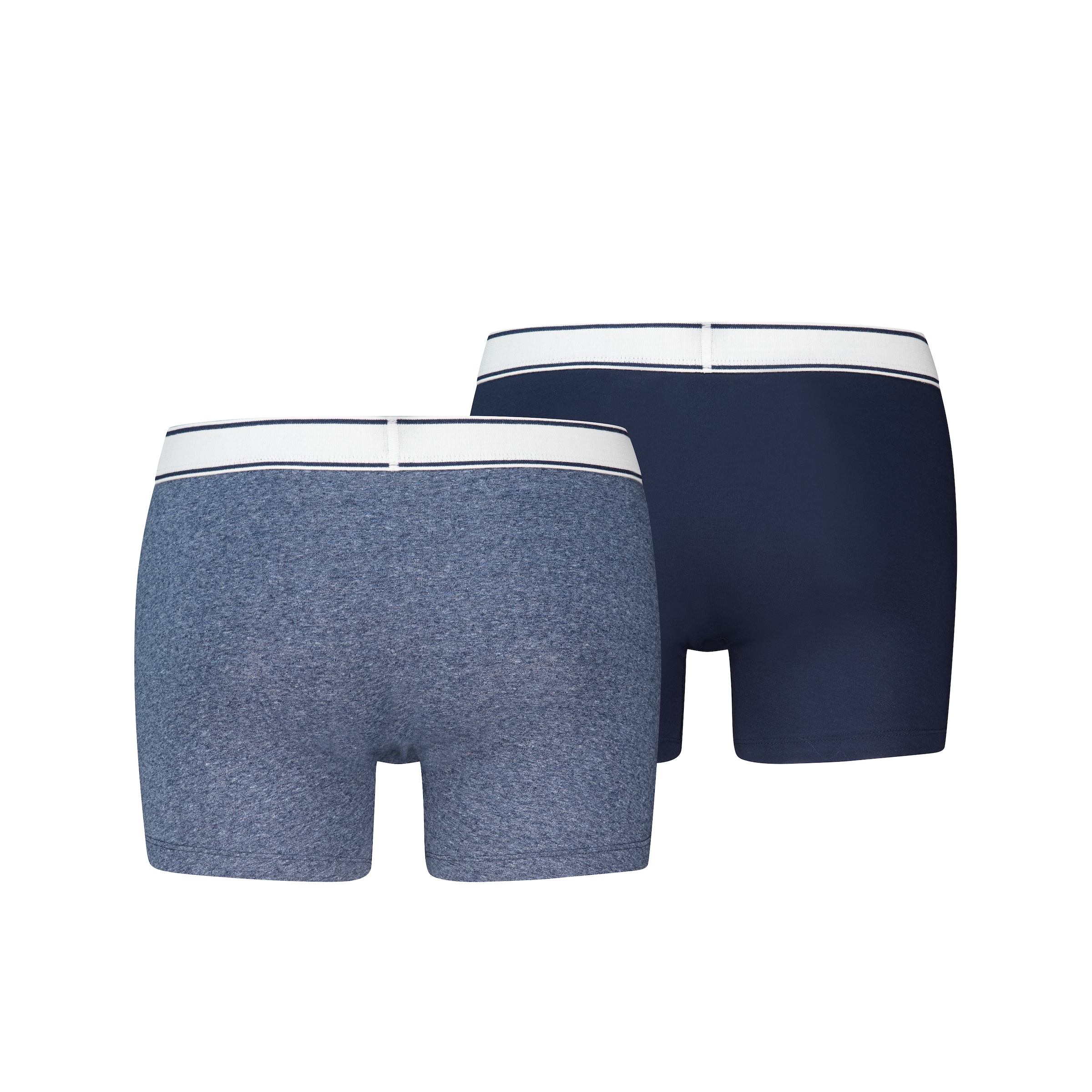 Levi's® Boxer »LEVIS MEN VNTG HTR BOXER BRIEF 2P« ohne Eingriff, uni, meliert, Logo-Bund, elastisch