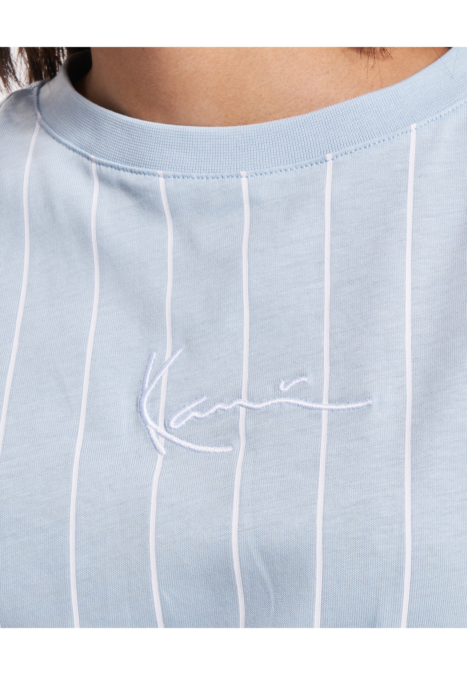 Karl Kani Kurzarmshirt »Karl Kani Damen KW233-017-2 KK Small Signature Pinstripe Os Tee« 1