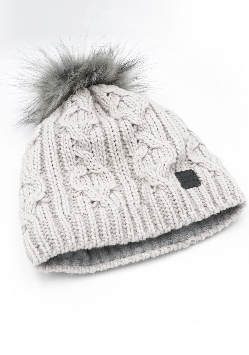 Thumbnail - MAXIMO Strickmütze, mit Zopfstrickmuster und FakeFur Bommel