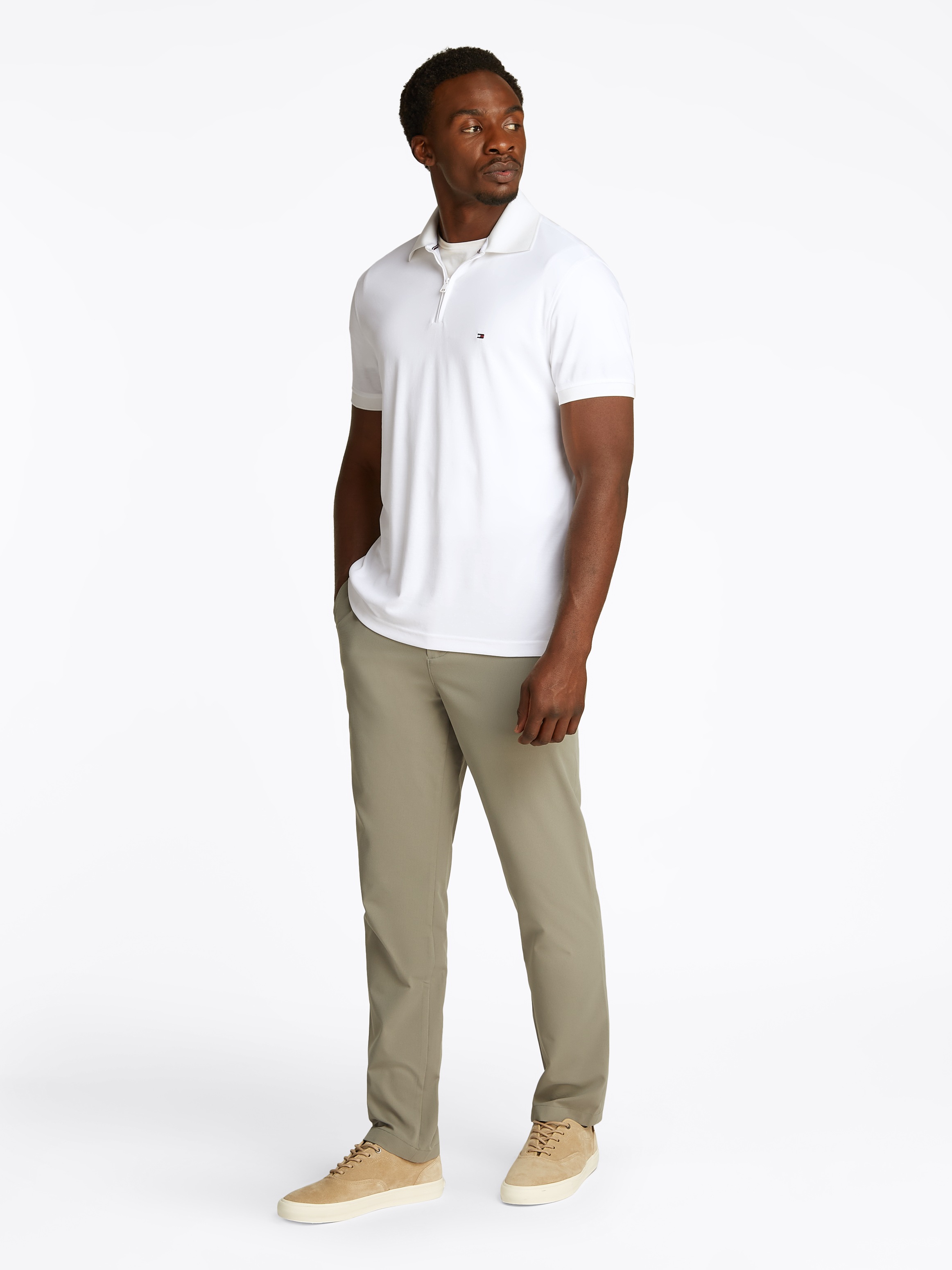 Thumbnail - Tommy Hilfiger "PERFORMANCE OXFORD ZIP REG POLO"