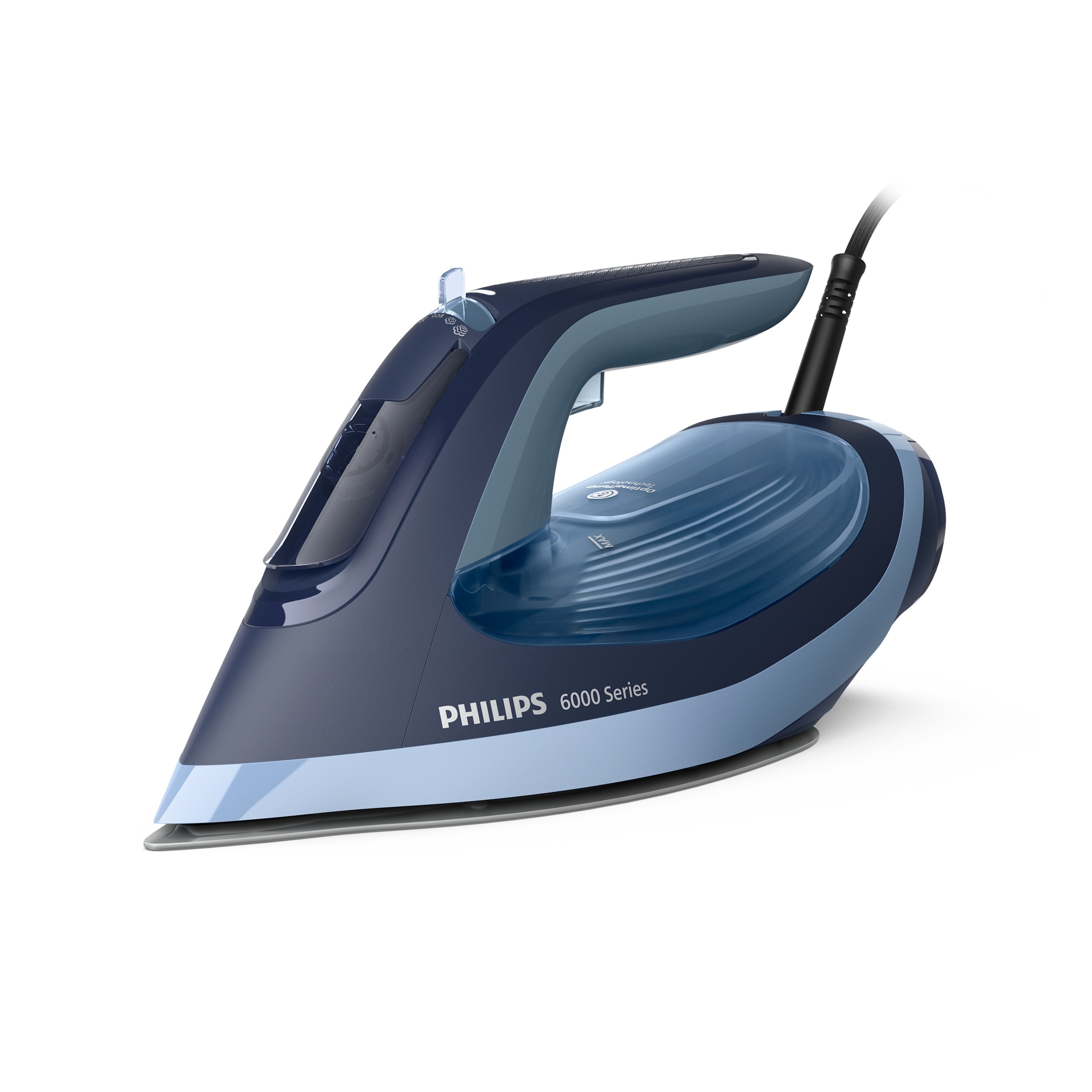 PHILIPS Dampfbügeleisen "DST6120/20 6000 Series", blau (dunkelblau, blau), B:12,9cm H:15,8cm T:31,6cm, Bügeleisen, SteamGlide Plus, mit 300 ml Wassert