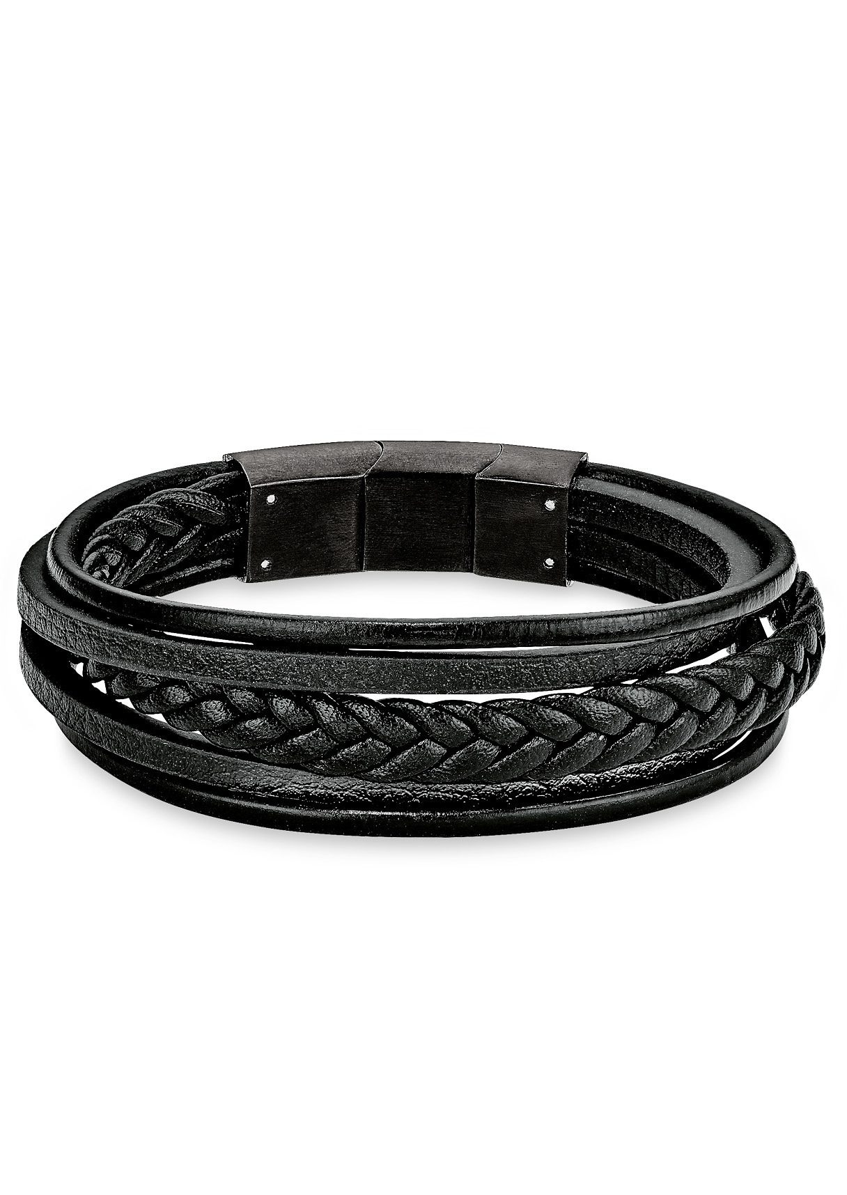 s.Oliver Lederarmband »9038244«, bestellen | Leder aus ▷ BAUR Edelstahl 