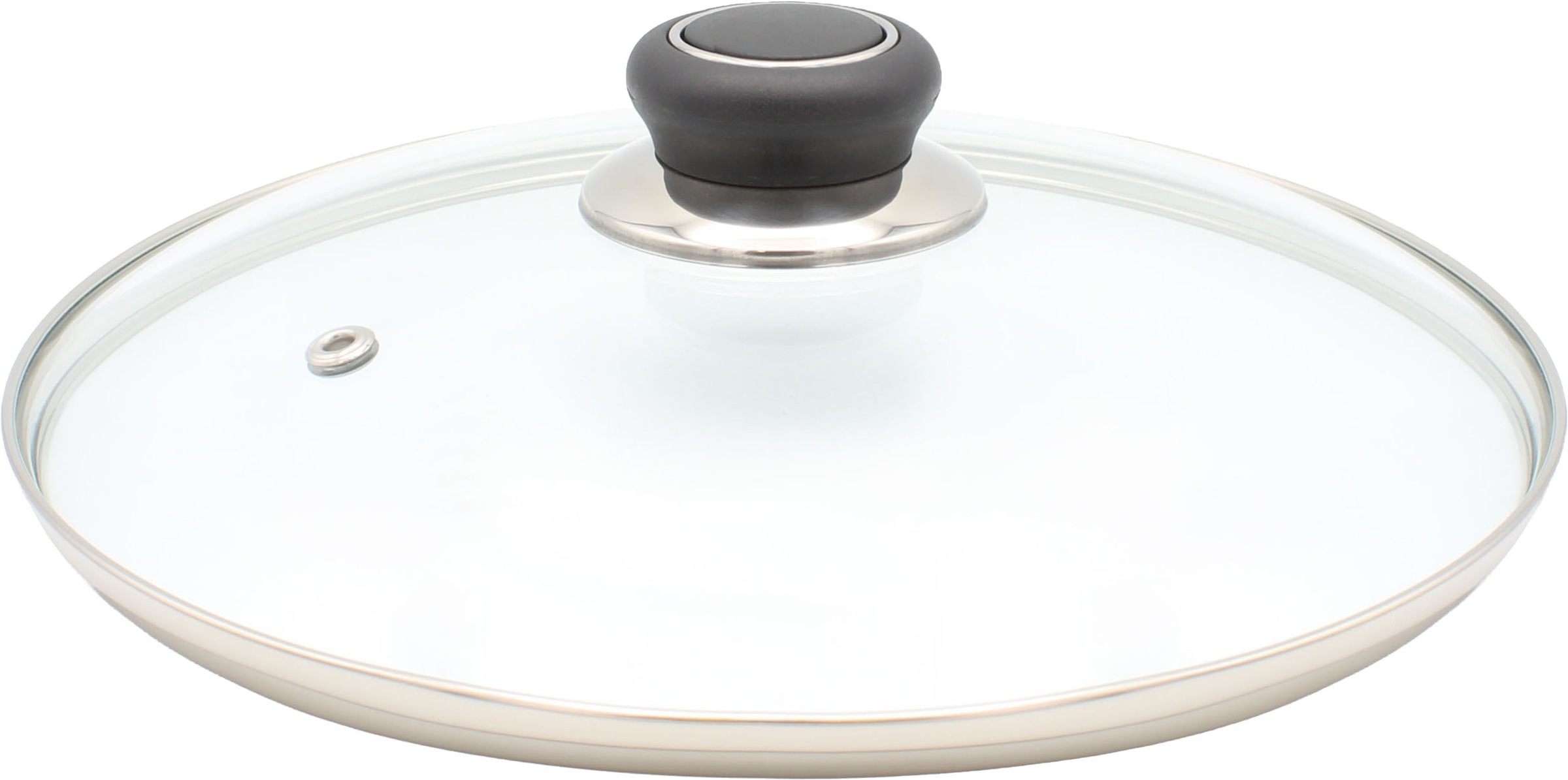 KRÜGER Deckel "Glasdeckel Diamant mit Kunststoffknopf", Ø 28cmtransparent, Deckel, hitzebeständig bis 160C und spülmaschinengeeignet