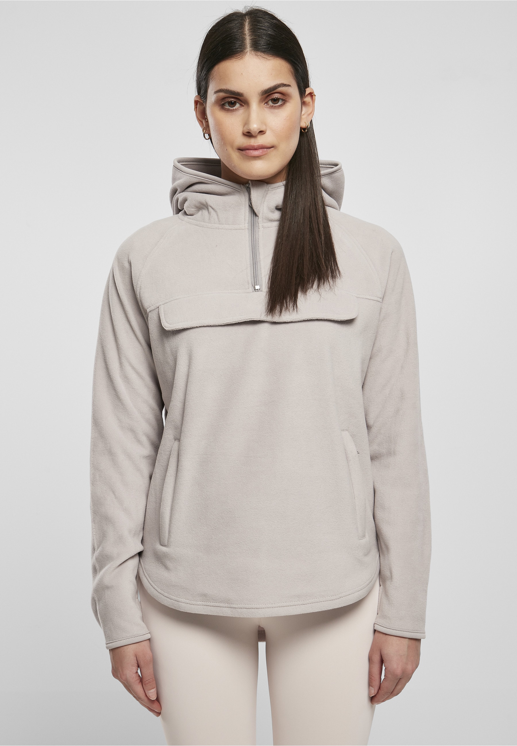 URBAN CLASSICS Kapuzensweatshirt »Urban Classics Damen Ladies Polar Fleece Pull Over Hoody«, 1 Stk.

