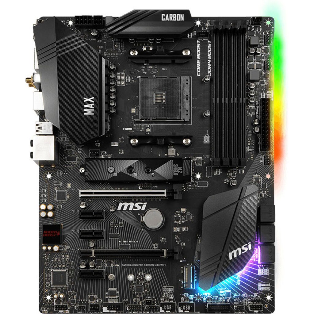 MSI Mainboard »B450 GAMING PRO CARBON MAX«