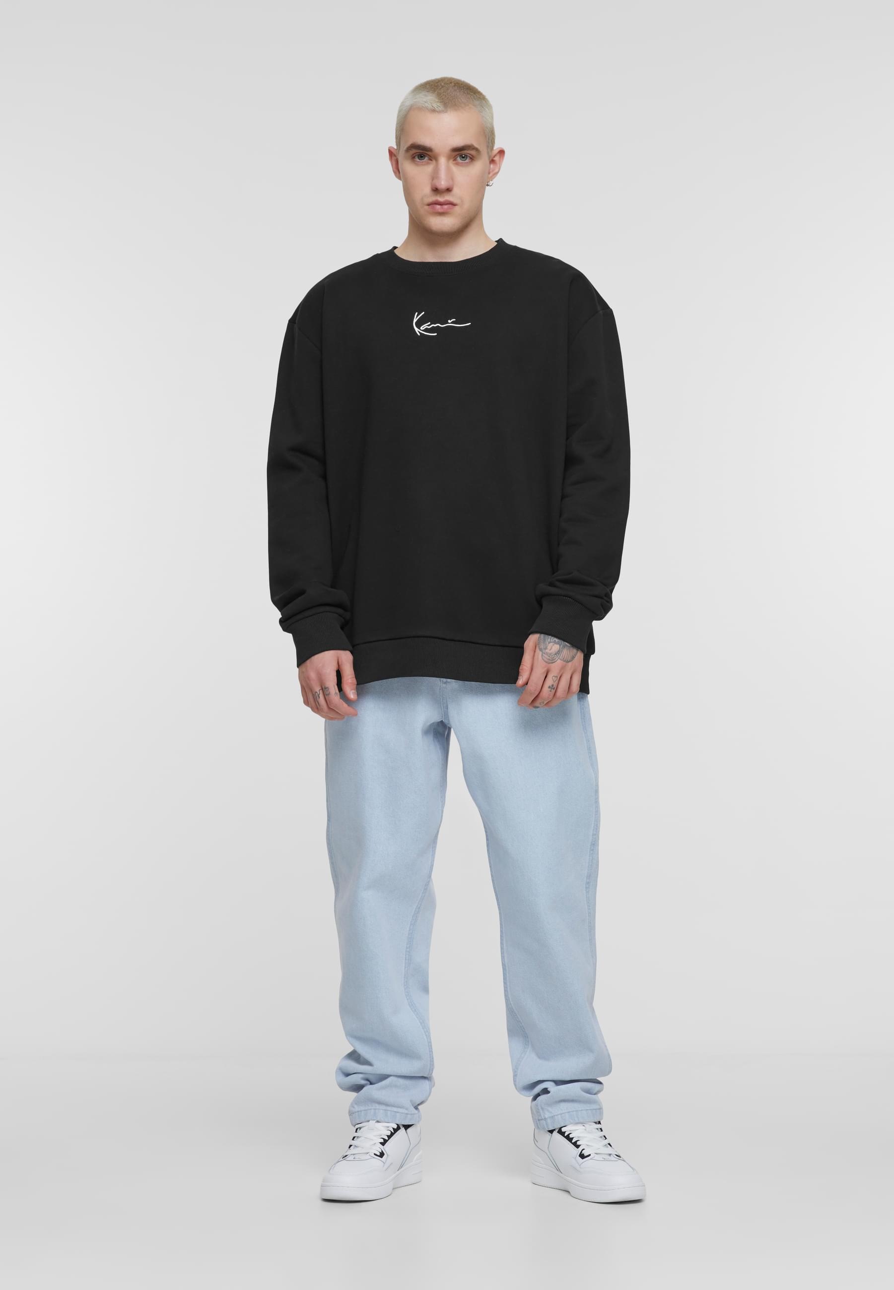 Karl Kani Rundhalspullover »Karl Kani Herren KKMQ12003BLK Small Signature Crew«, (1 tlg.)